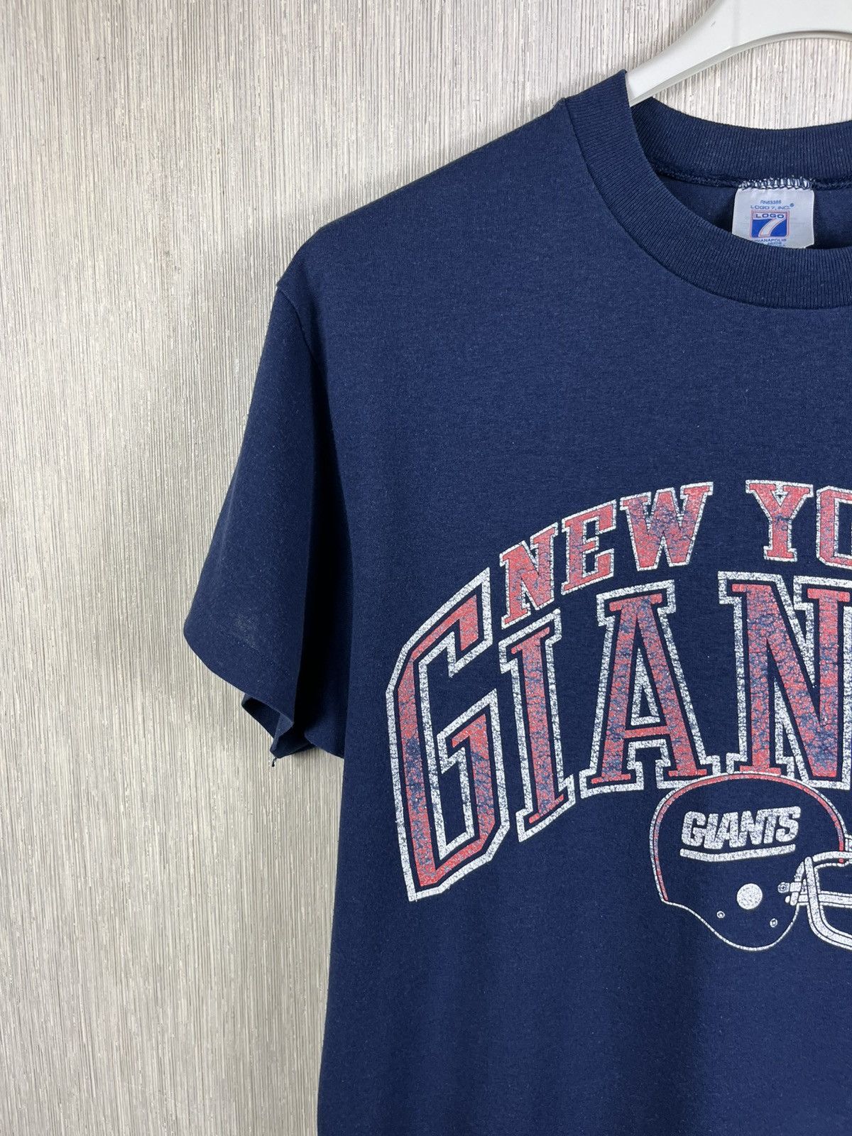 Logo 7 Vintage Logo7 New York Giants navy single stitch t-shirt tee Size US L / EU 52-54 / 3 - 4 Thumbnail