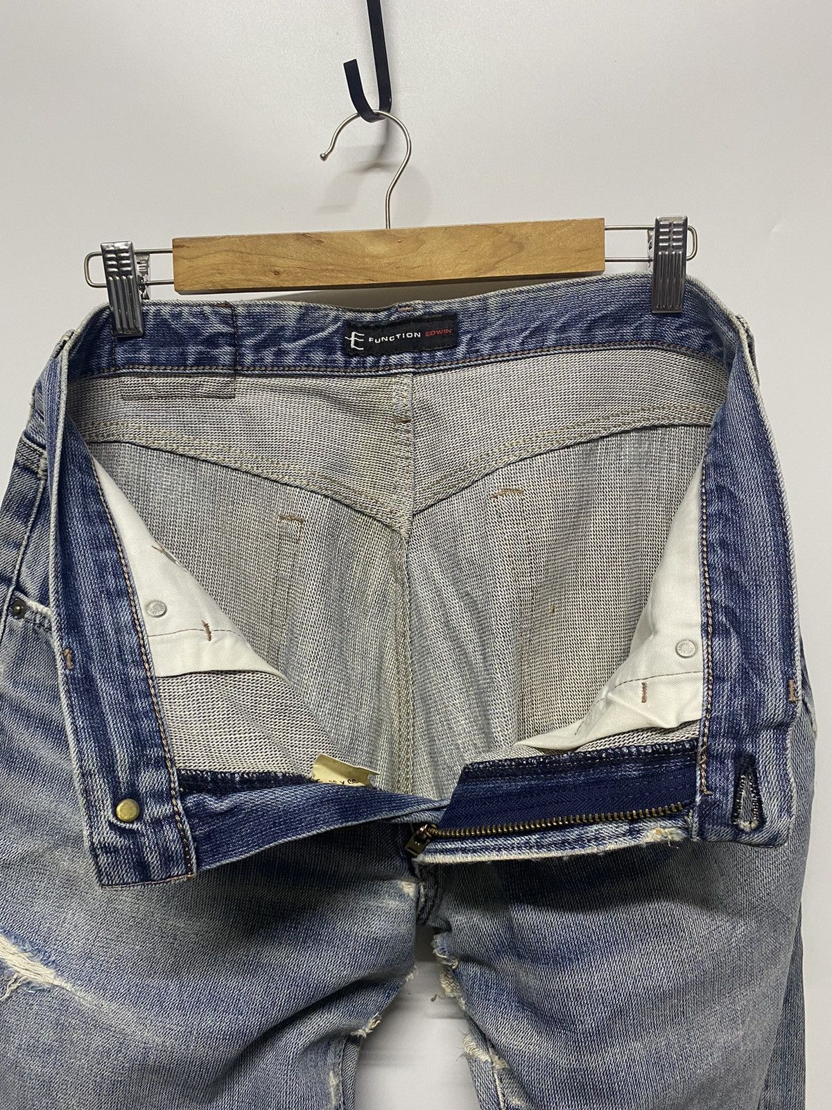 Edwin × Vintage Vintage Edwin E Function Distressed Denim Jeans Size US 34 / EU 50 - 17 Thumbnail