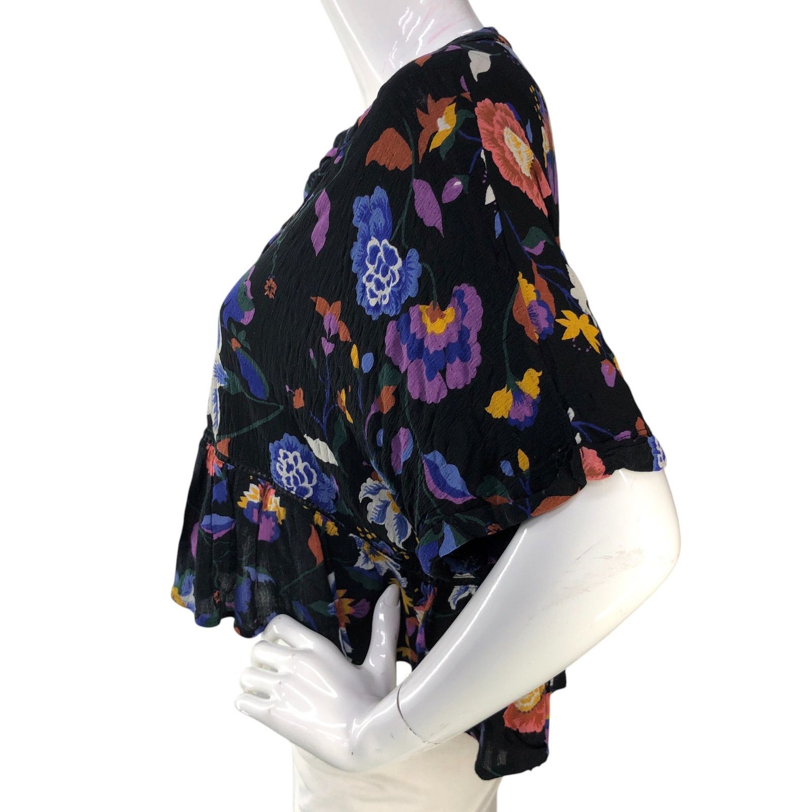 Anthropologie Anthropologie Sz XXSP Top Josie Dolman Sleeve V Neck Floral Size XXS / US 00 / IT 34 - 5 Thumbnail