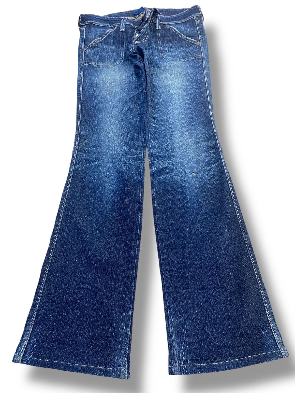 Edwin Edwin X Something Dark Faded Wash Style Flare Jeans Size US 30 / EU 46 - 1 Thumbnail