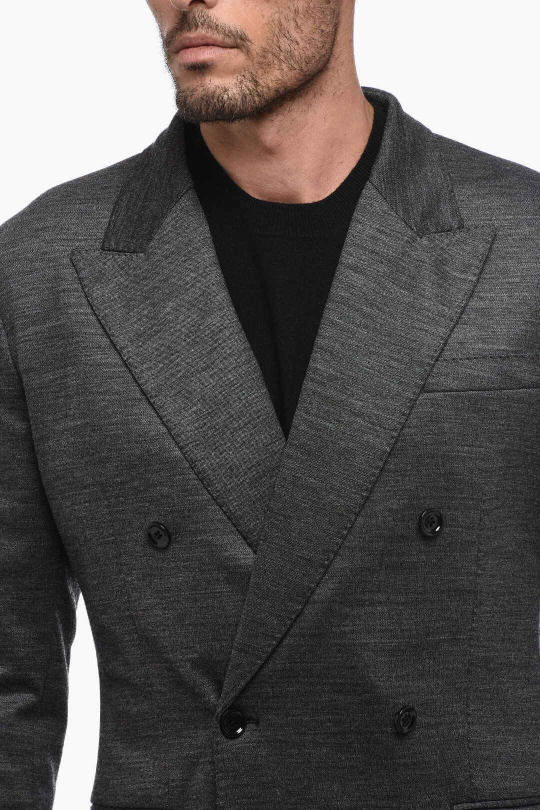 Dolce & Gabbana og1mm0825 Wool Blend Double Breasted Blazer in Grey Size US M / EU 48-50 / 2 - 3 Thumbnail