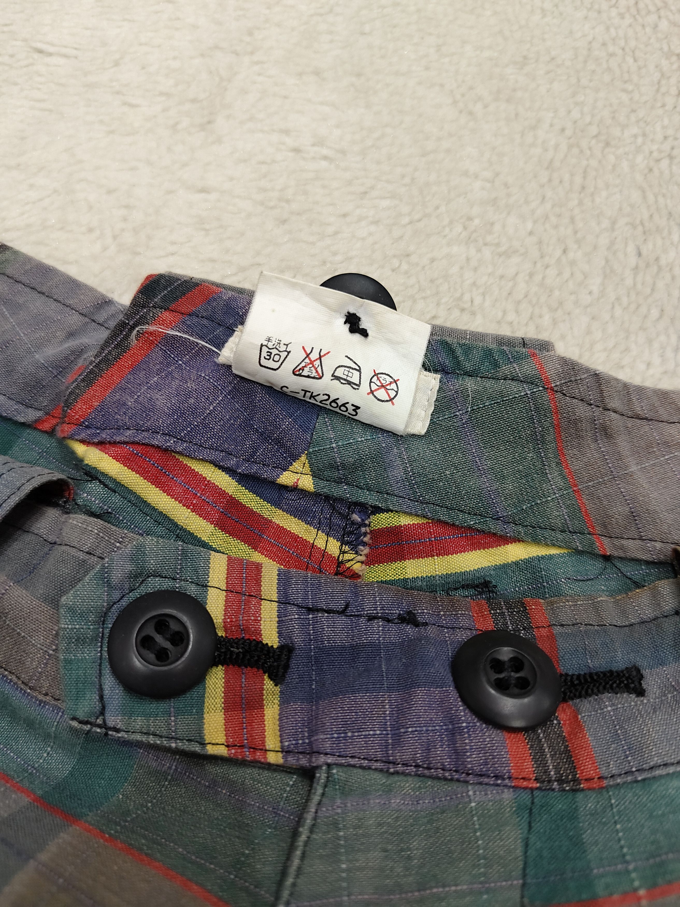 Japanese Brand 🇯🇵 Vtg Milkboy 🇯🇵 Zipper Pocket Boundage Tartan Short Size US 30 / EU 46 - 8 Thumbnail