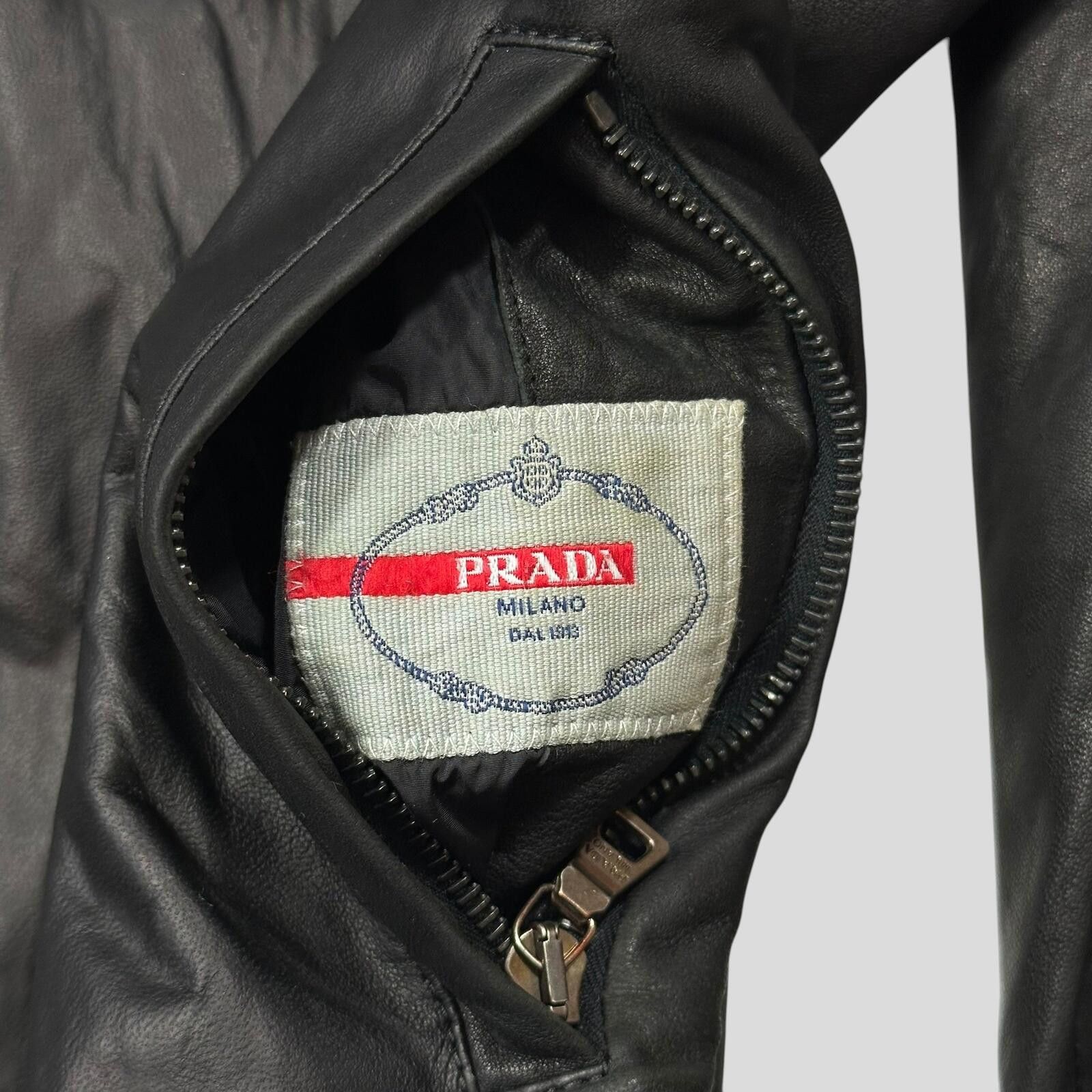 Prada Prada Sport 2010 Reversible Leather Micro Check Nylon Jacket Size US L / EU 52-54 / 3 - 8 Thumbnail
