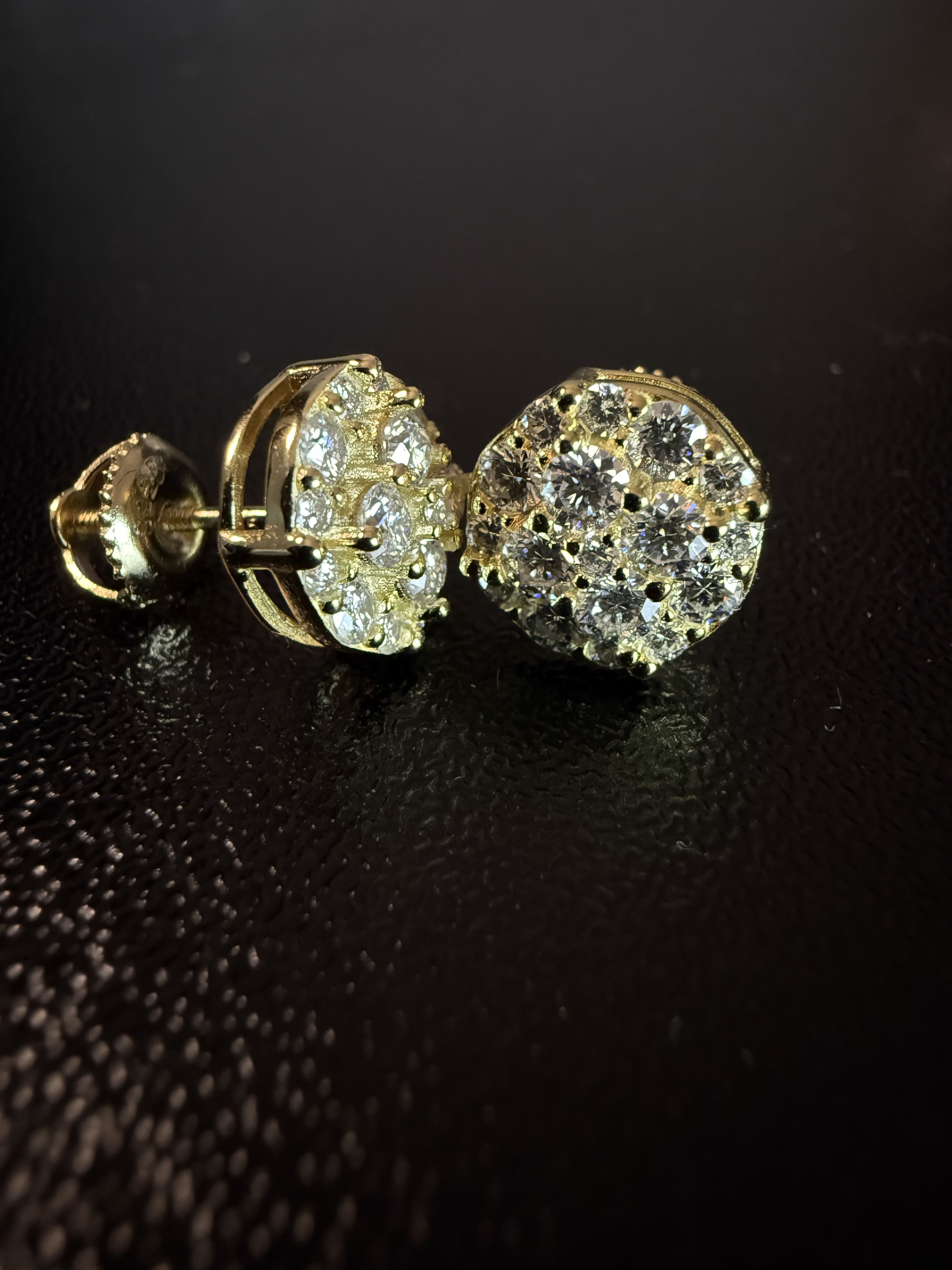 Other Gold Plated Half Snowball's Moissanite gold plated Earrings Size ONE SIZE - 11 Thumbnail