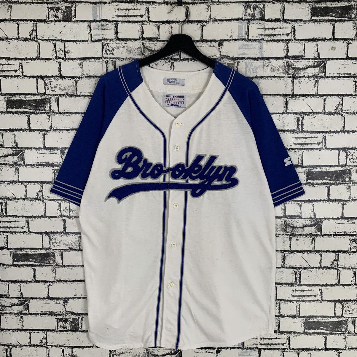 Designer × Starter × Vintage Vintage Starter Brooklyn Dodgers Baseball Shirt Size US L / EU 52-54 / 3 - 1 Thumbnail