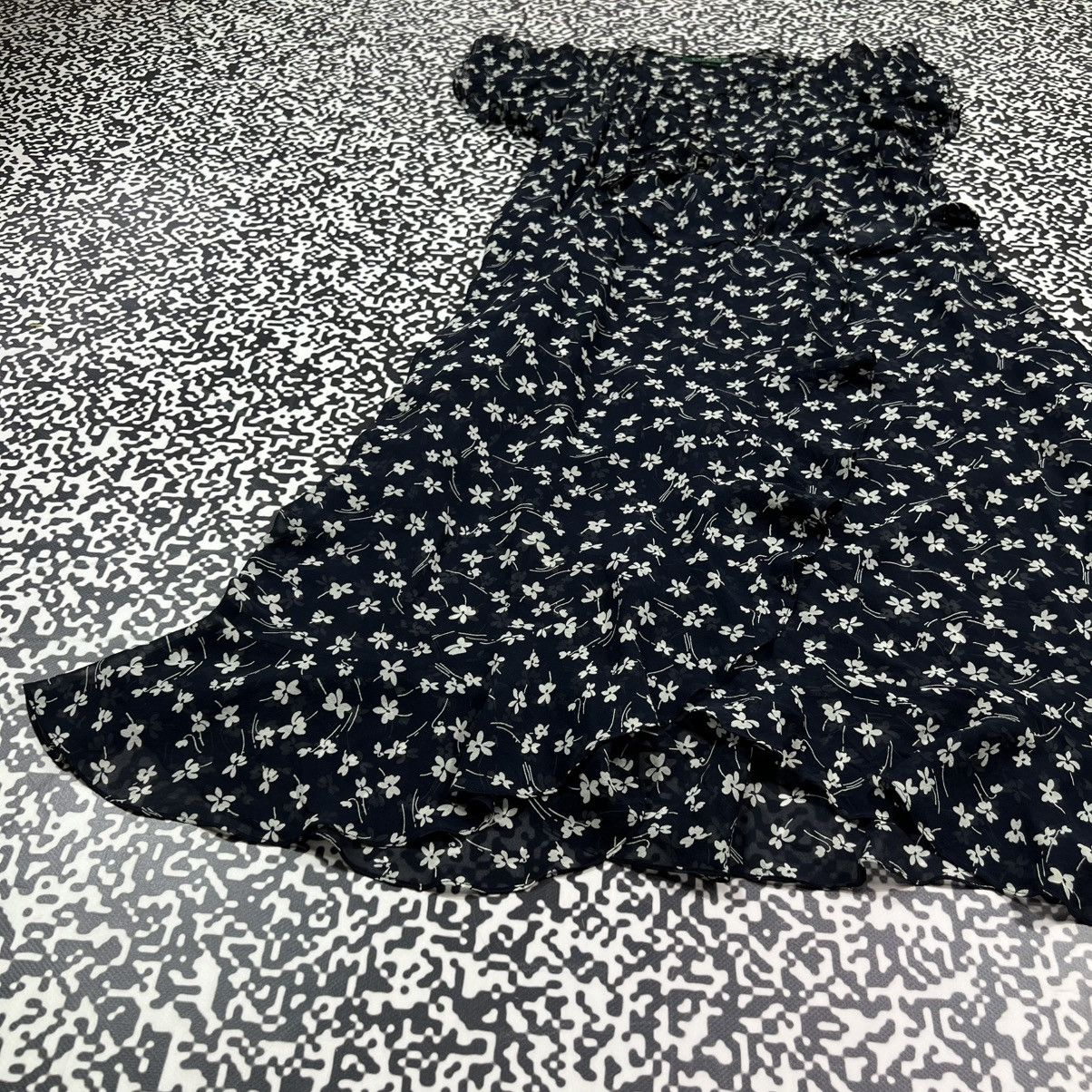 Lauren Ralph Lauren Vintage Y2K Lauren Ralph Lauren Silk Floral Flared Dress Size XL / US 12-14 / IT 48-50 - 11 Thumbnail
