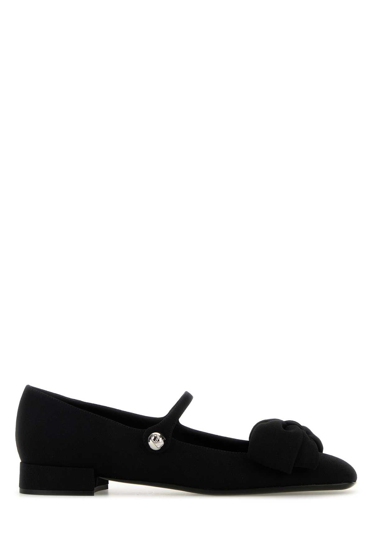Valentino Black Crepe Bowjane Ballerinas Size US 8.5 / IT 38.5 - 1 Thumbnail