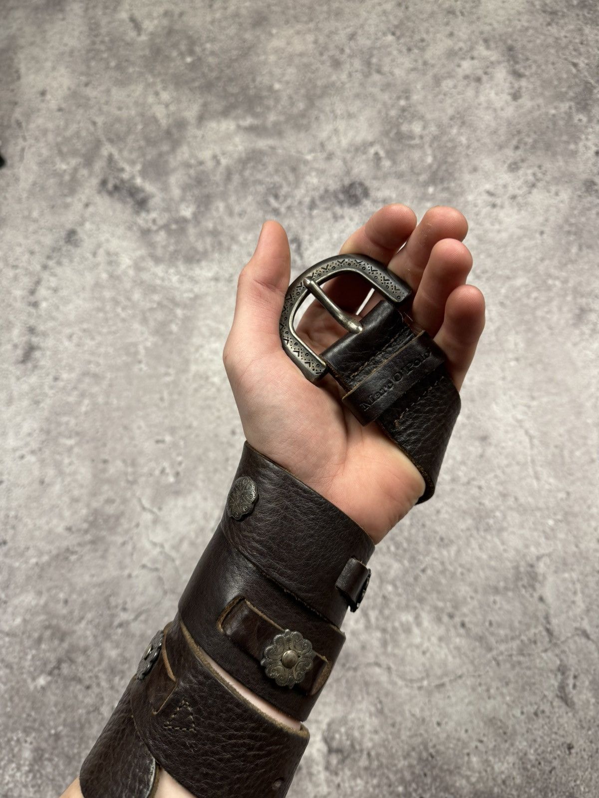 Japanese Brand 00’S NUMBER NINE STYLE JAPAN LEATHER Y2K BELT JAPANESE RARE Size ONE SIZE - 2 Thumbnail
