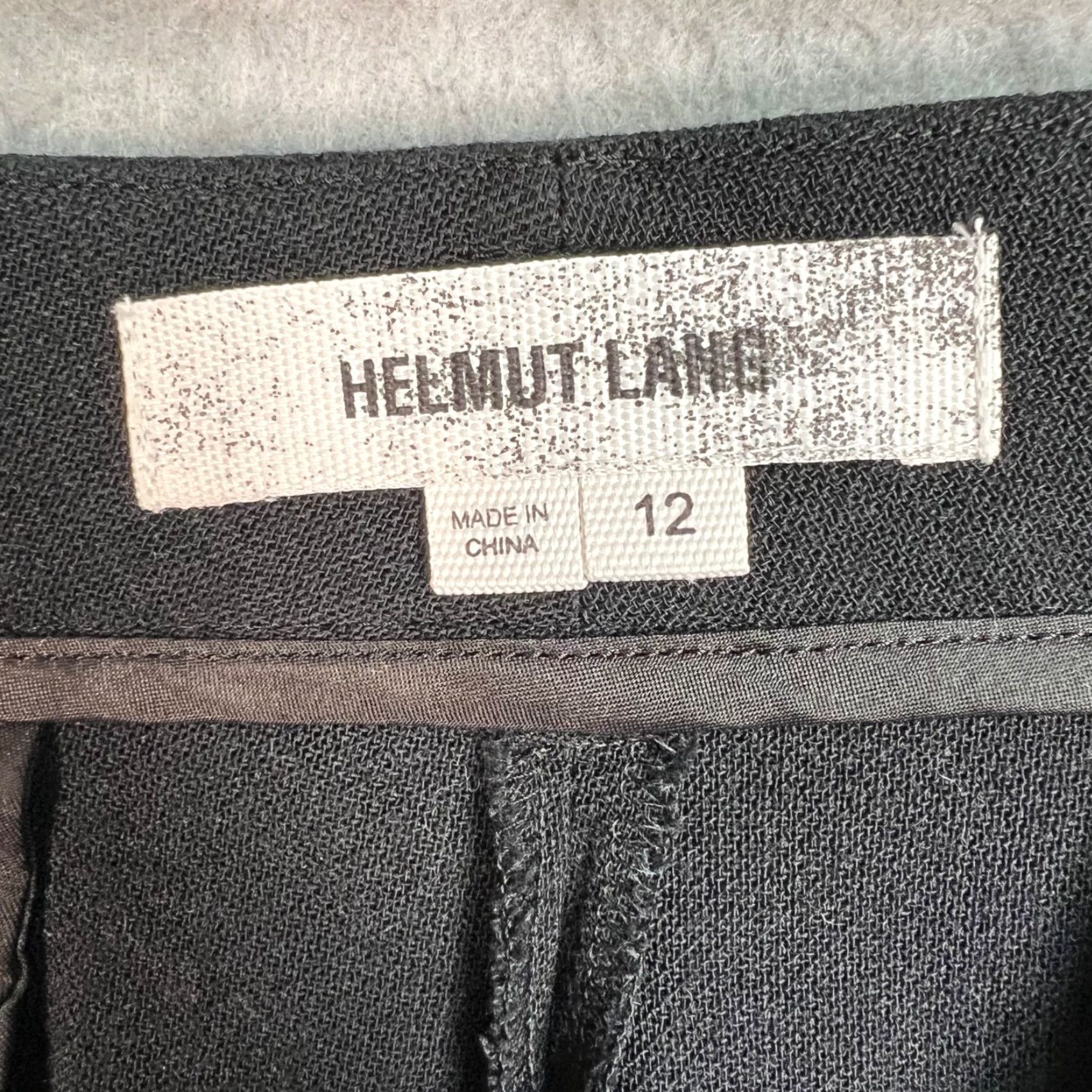 Helmut Lang Helmut Lang Womens Pants Dress Pants Black Straight-Leg Size 12 Regular Inseam 27 in Pockets Size 34" / US 12 / IT 48 - 3 Thumbnail