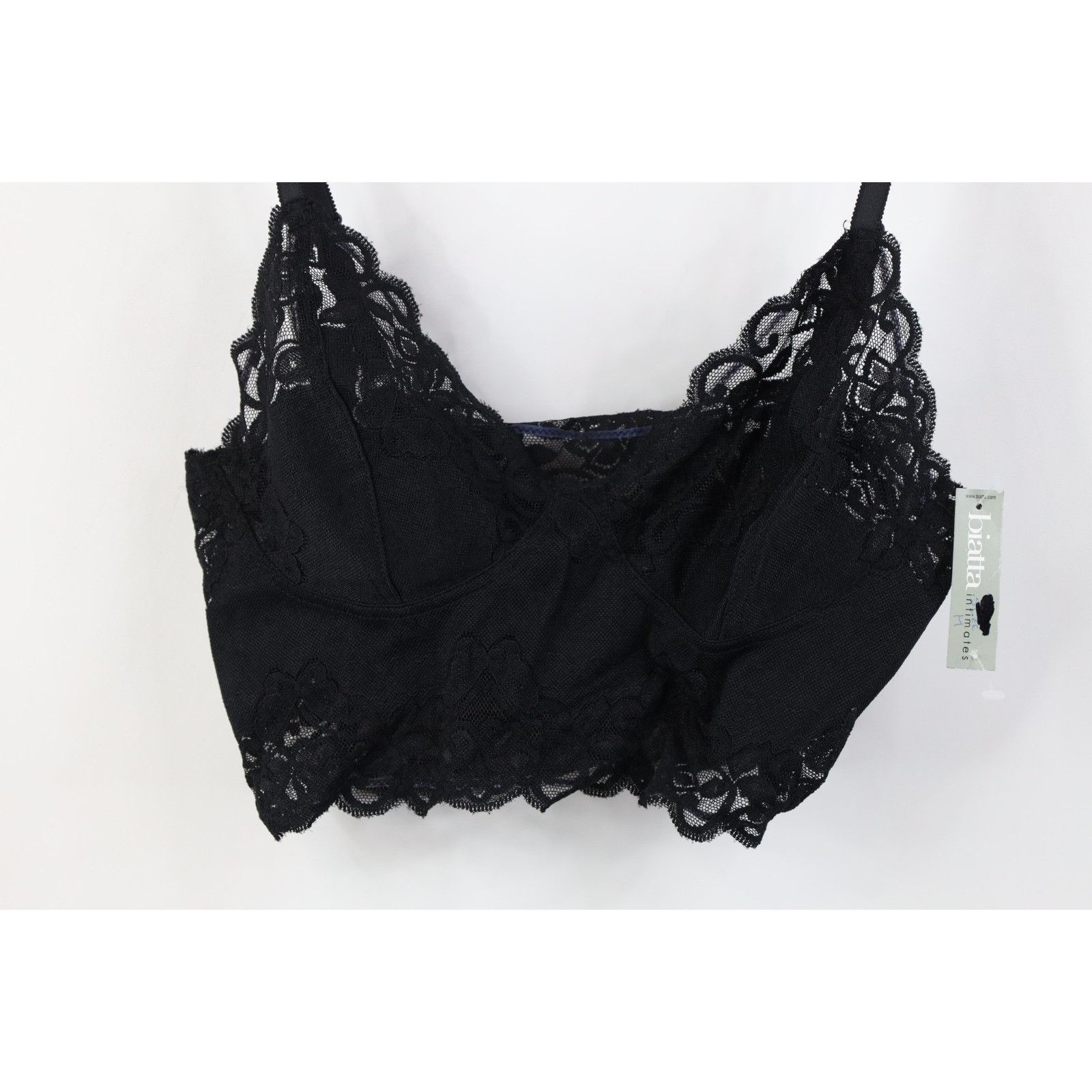 Vintage Deadstock Vintage 90s Streetwear Lace Bralette Bra Black Size ONE SIZE - 3 Thumbnail