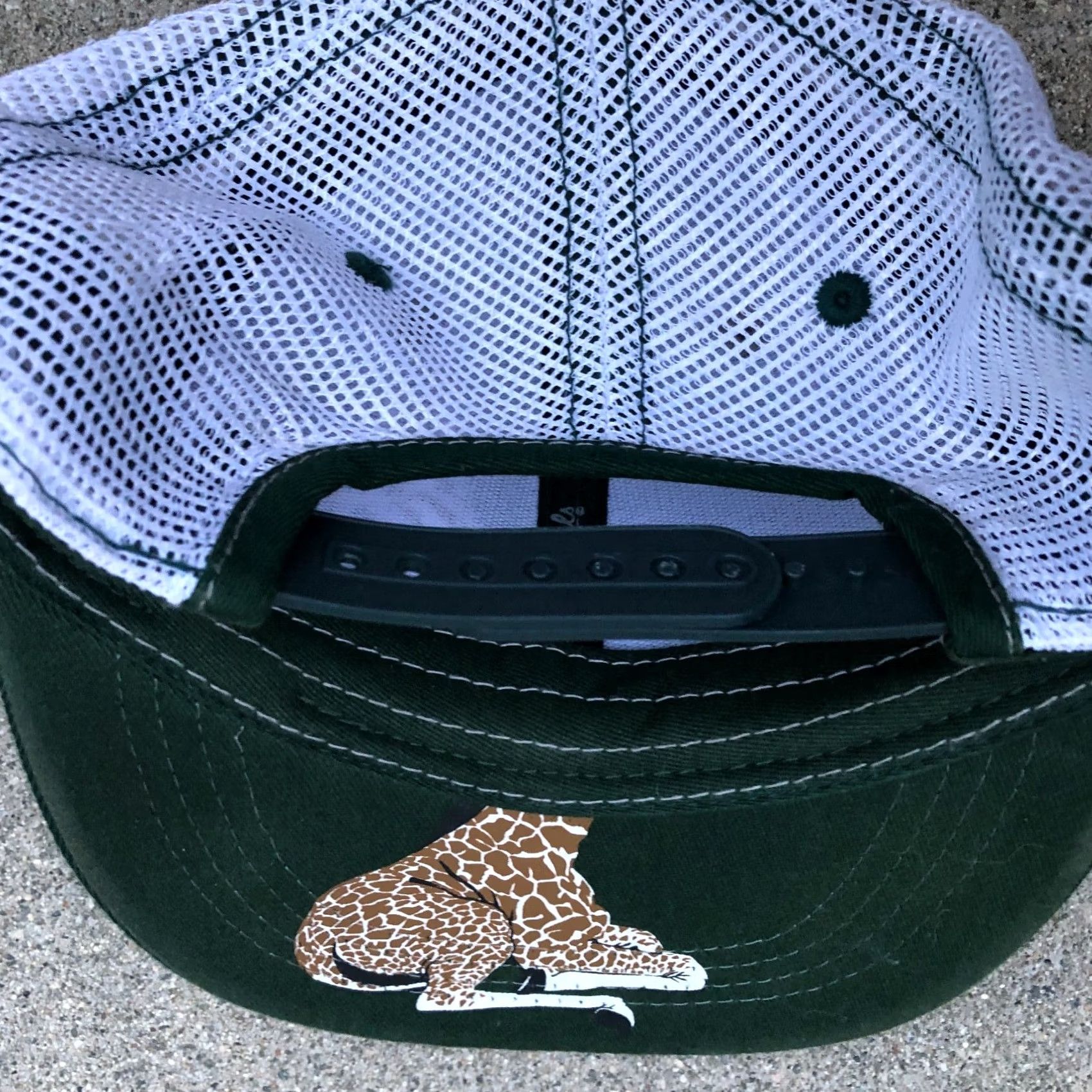Vintage AKSELS Trucker Hat One Size Green Wool Blend Giraffe Snapback Cap Men's Size ONE SIZE - 4 Thumbnail