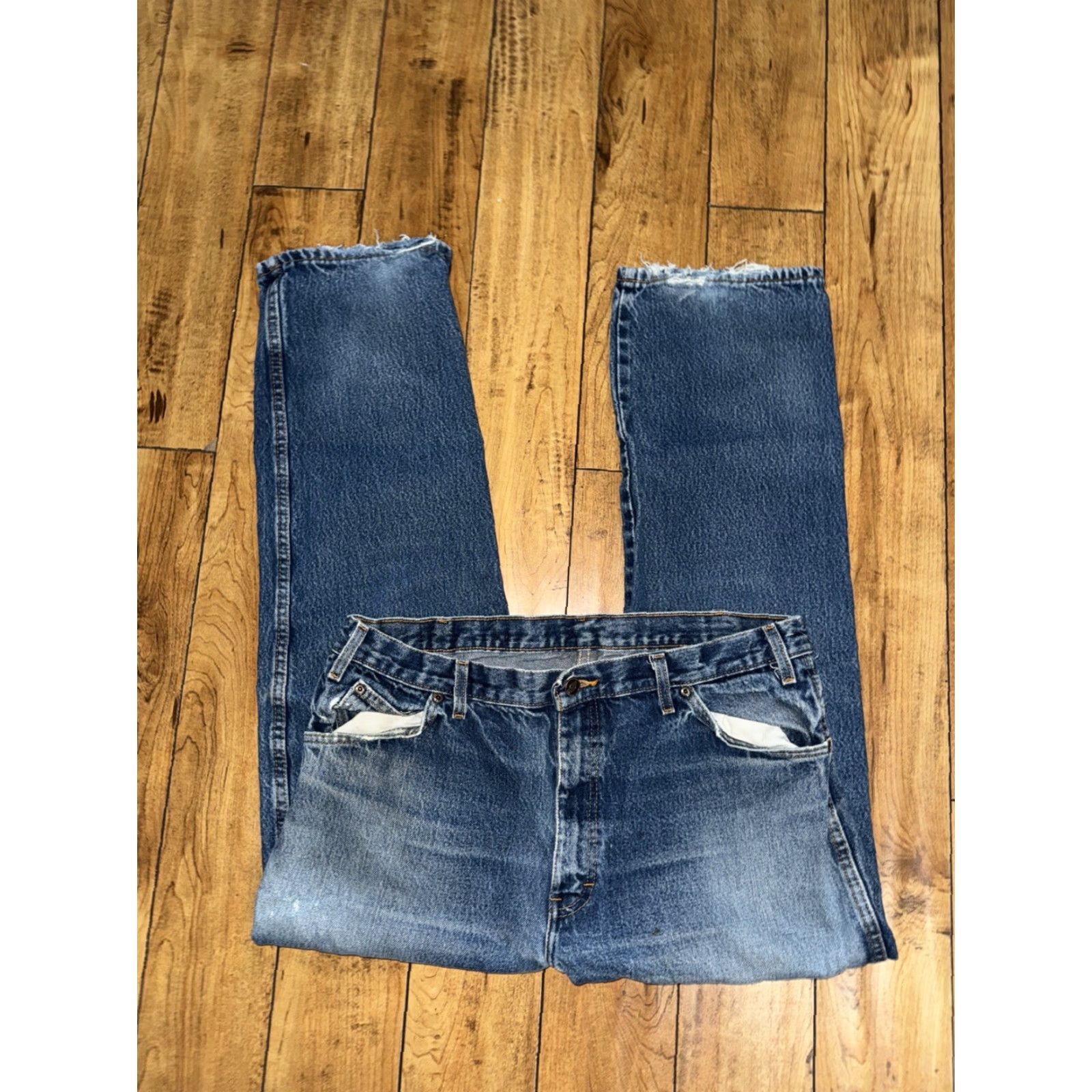 Dickies VINTAGE Dickies Jeans Denim 36x30 Men Blue Straight 36in Inseam Mens Jeans Heavy Denim Vintage Size US 36 / EU 52 - 4 Thumbnail