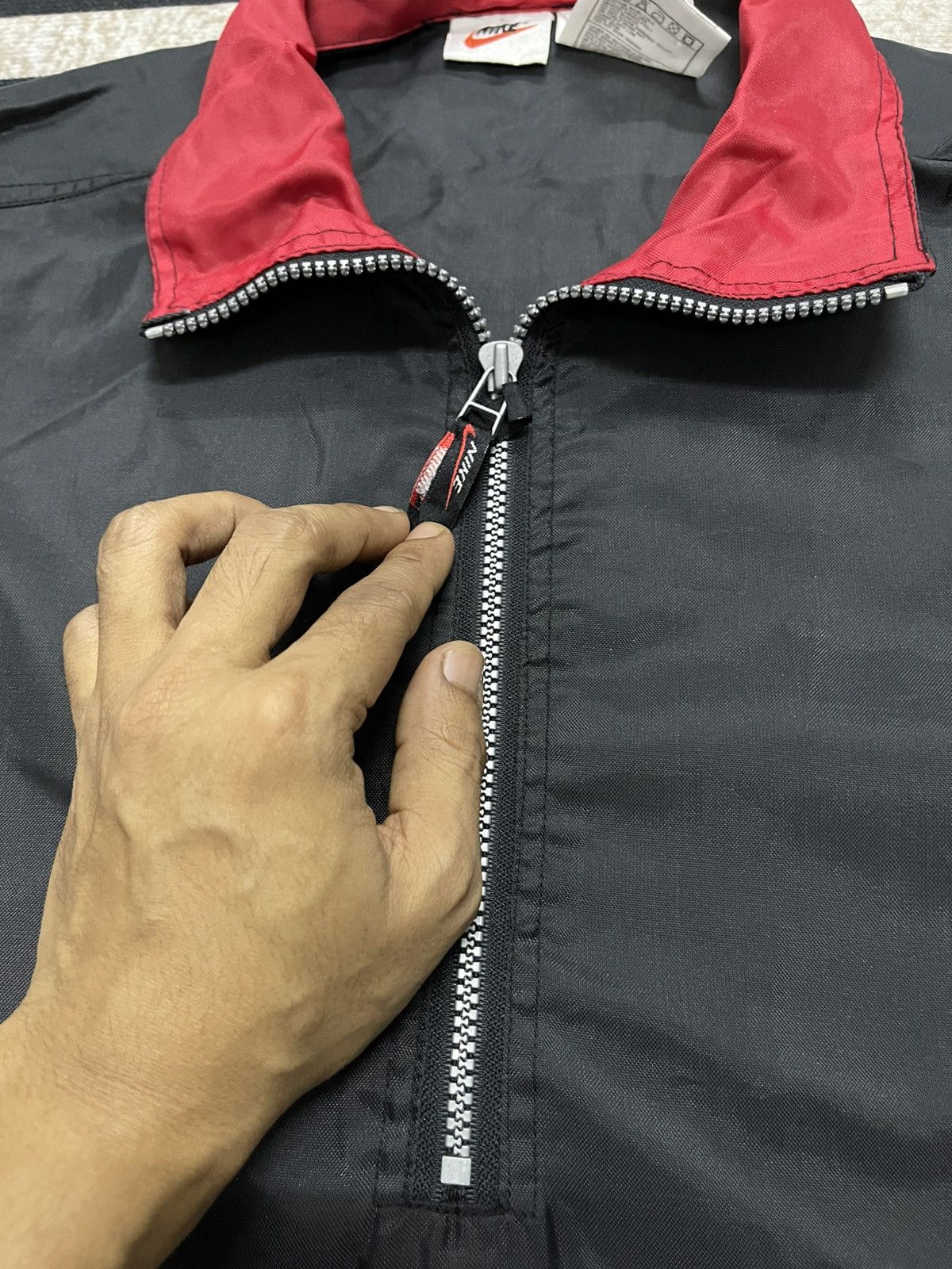 Nike × Vintage 90s NIKE EMBROIDERED LOGO HALF ZIPPER JACKET Size US L / EU 52-54 / 3 - 7 Thumbnail