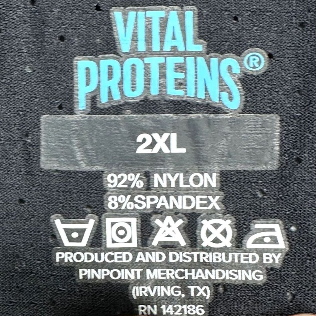 Vintage Vital Proteins Activewear Shirt Adult 2XL Black Nylon Blend Performance Mens Size US XXL / EU 58 / 5 - 4 Thumbnail