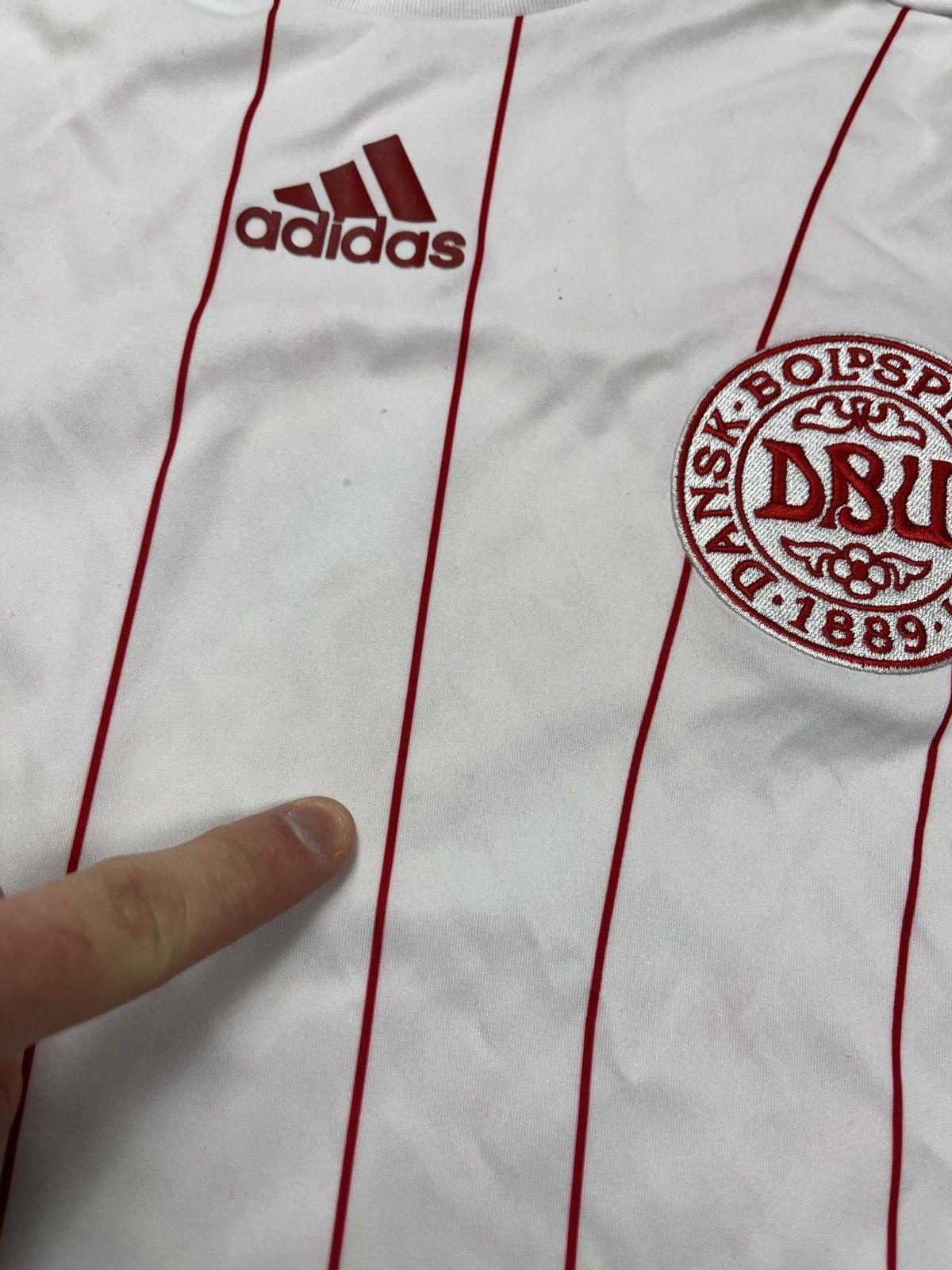 Adidas × Vintage Adidas Denmark 2008 #4 Agger Away Soccer Jersey Football Size US XL / EU 56 / 4 - 9 Thumbnail