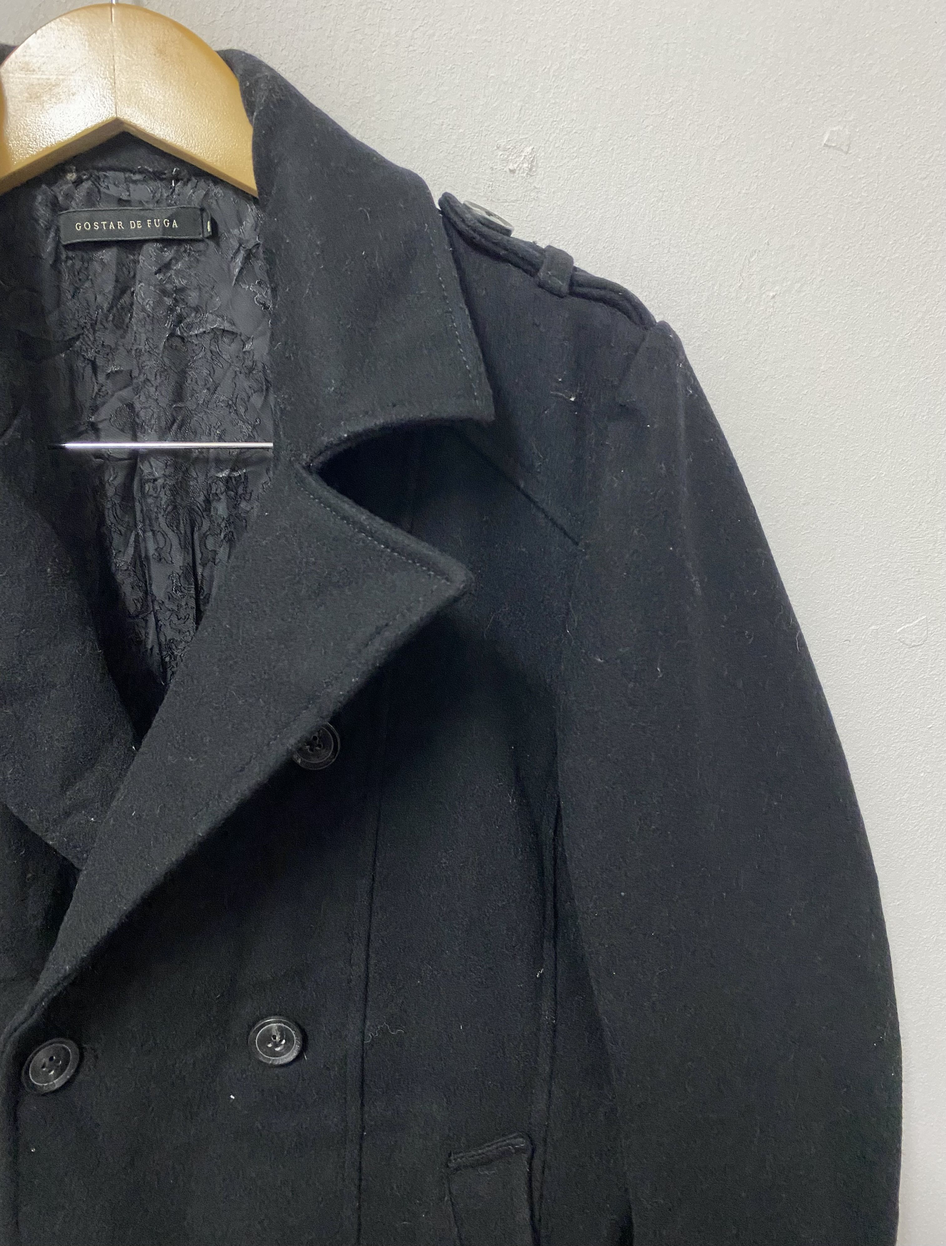 GOSTAR DE FUGA VTG Gostar De Fuga Double Breasted Wool Jacket Black Size US S / EU 44-46 / 1 - 12 Thumbnail
