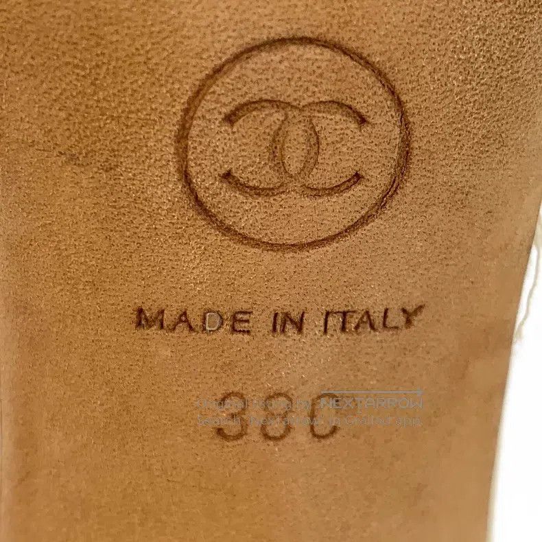 Chanel Chanel Light brown pointed bow one-character buckle thin h Size US 7.5 / IT 37.5 - 6 Thumbnail