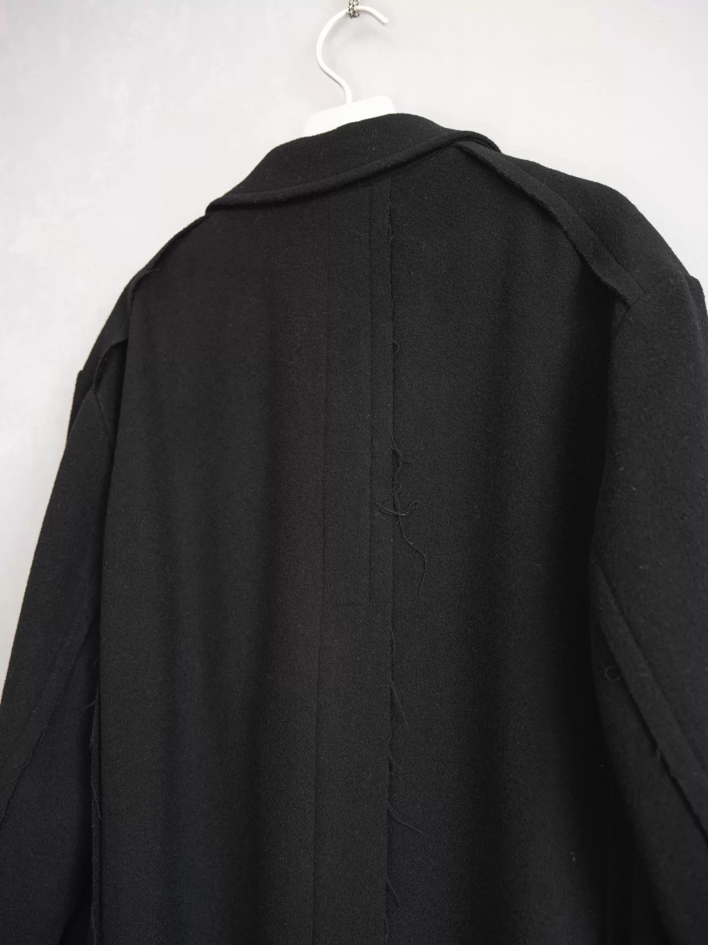 Yohji Yamamoto Yohji Yamamoto 22AW Fringed Wool Chesterfield Long Coat Size US S / EU 44-46 / 1 - 5 Thumbnail