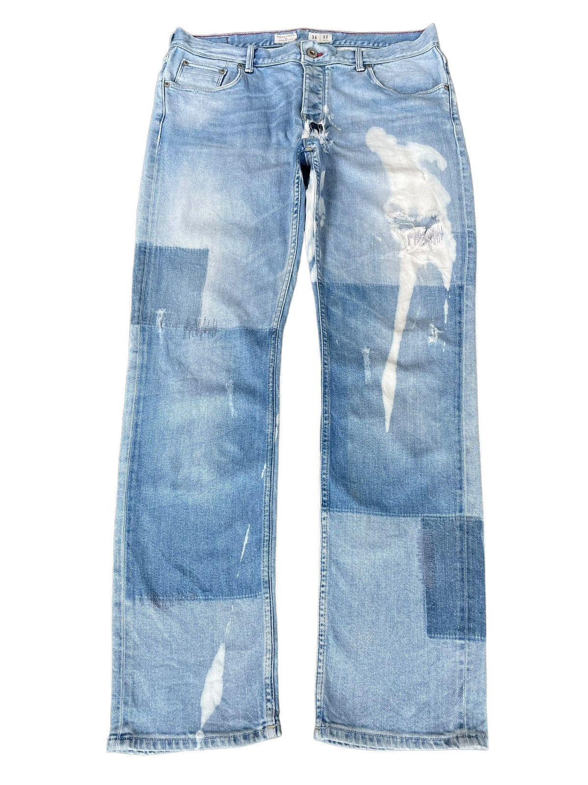 Tommy Hilfiger Tommy Hilfiger Bleached Wash Distressed Patches Style Jeans Size US 34 / EU 50 - 9 Thumbnail