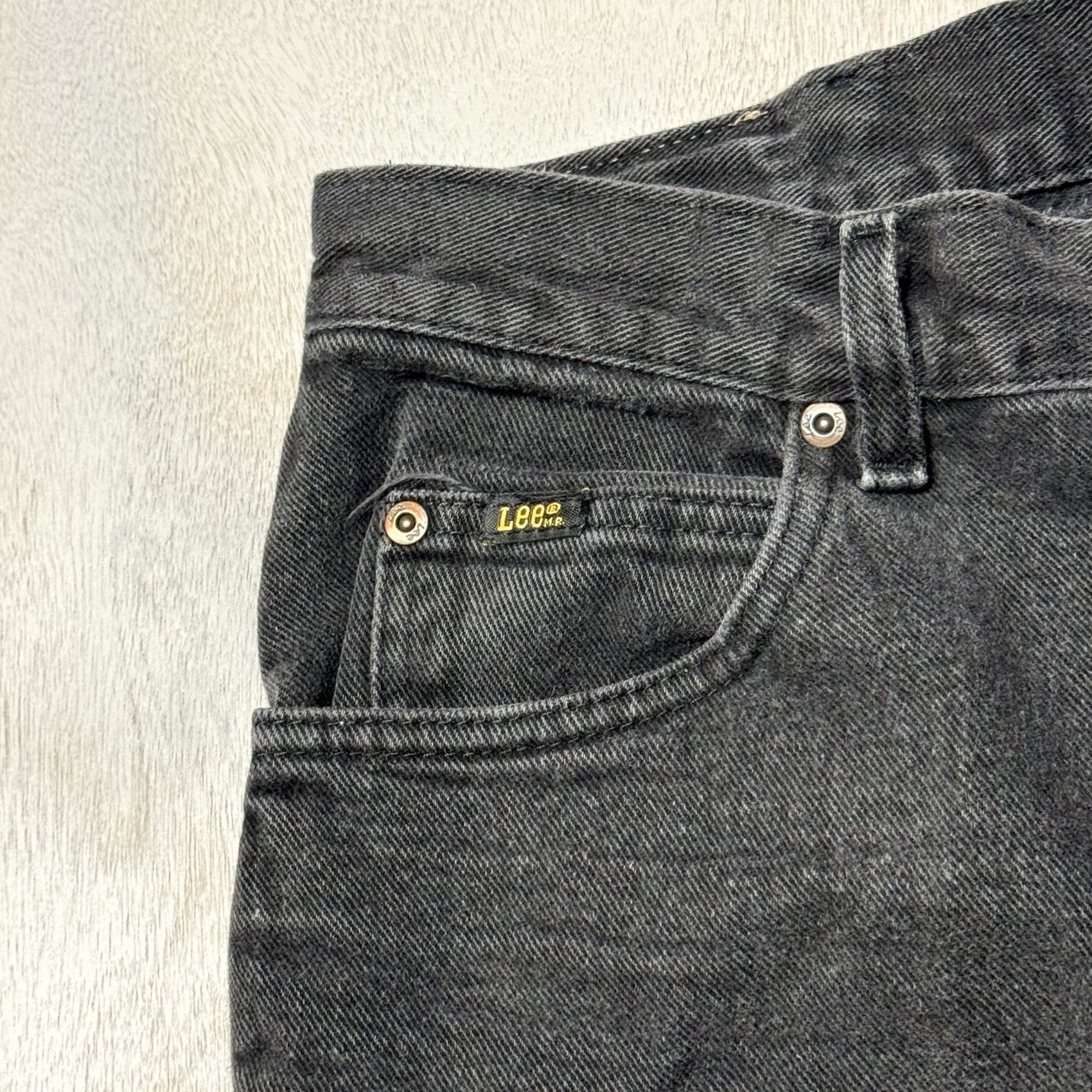 Lee VINTAGE Lee Jeans Baggy Mens 36x30 Relaxed Straight Faded Black Made In USA 90s Size US 36 / EU 52 - 5 Thumbnail