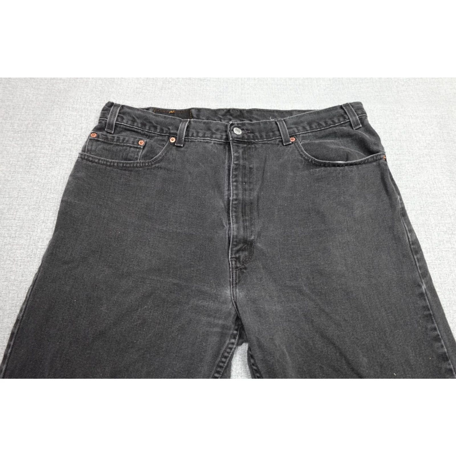 Levi's Levi's 505 Jeans Mens Black Regular Fit Dark Denim 40x30 Belt Loops 5-Pocket Zipper California Western Rancher Vintage Size US 40 / EU 56 - 2 Thumbnail
