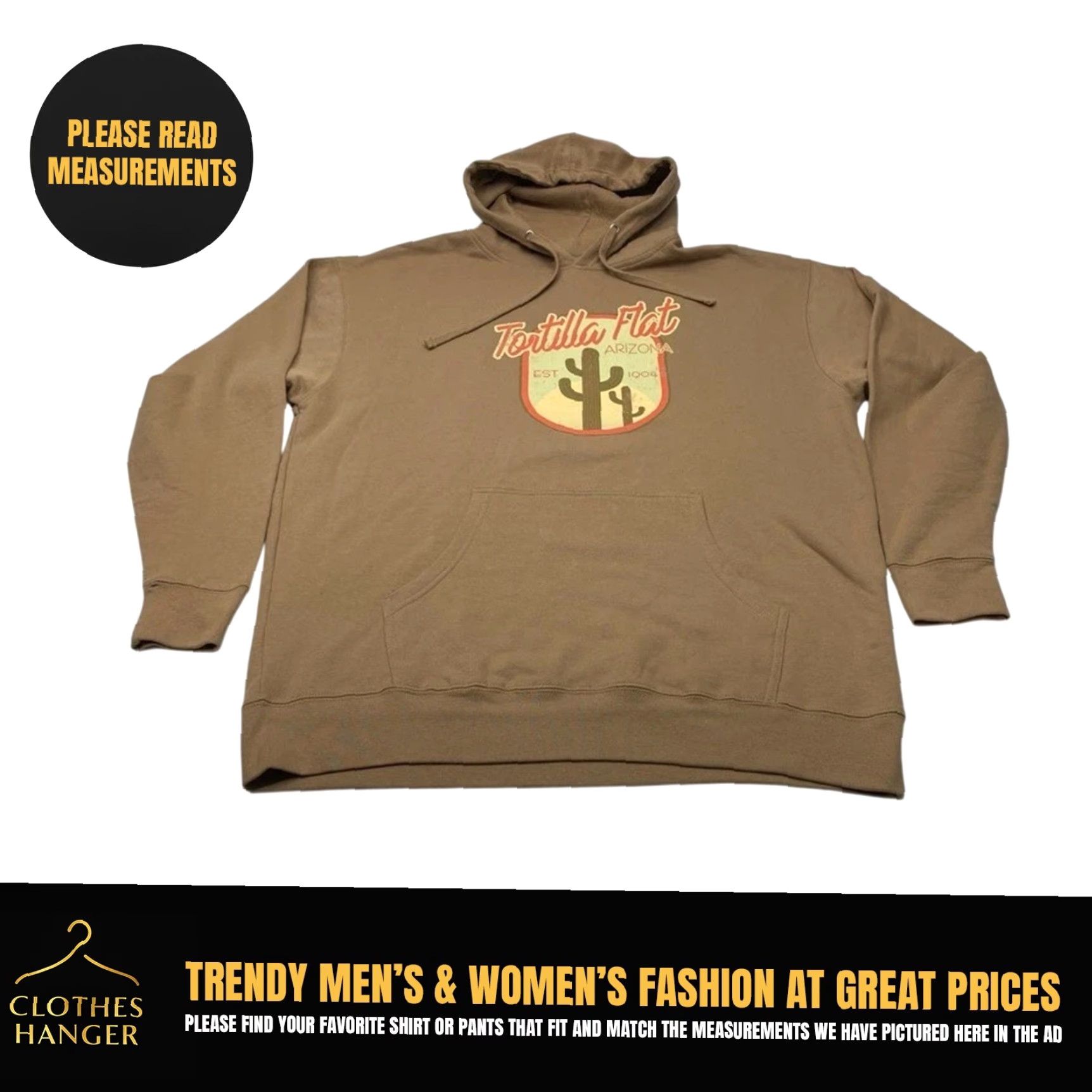 Vintage VINTAGE Independent Trading Co. Hoodie Sweatshirt Mens 2XL Brown Tortilla Flat Fleece Size US XXL / EU 58 / 5 - 2 Thumbnail