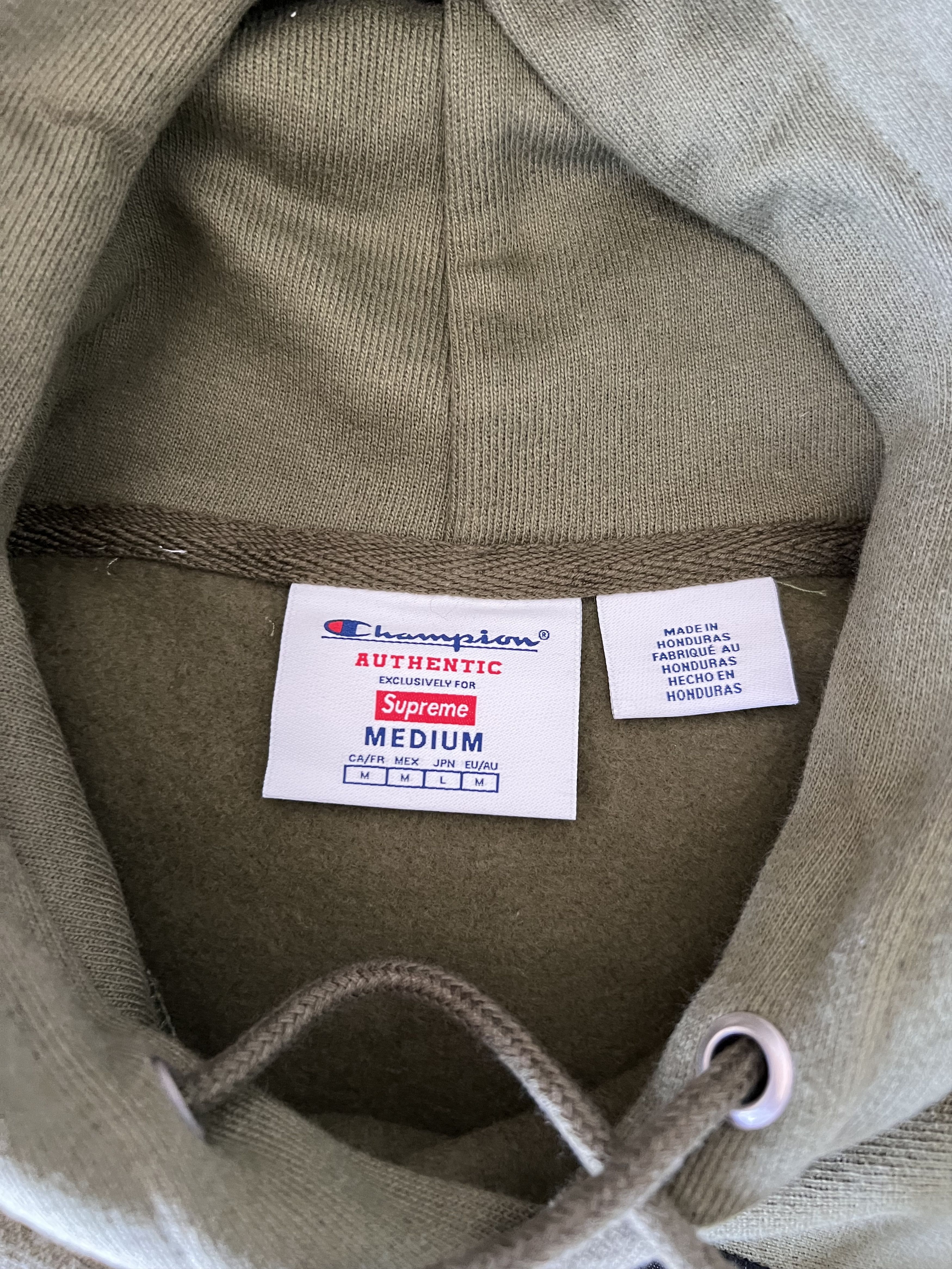 Champion × Supreme Supreme Champion Arc Logo Hoodie in Olive Green Size US M / EU 48-50 / 2 - 6 Thumbnail