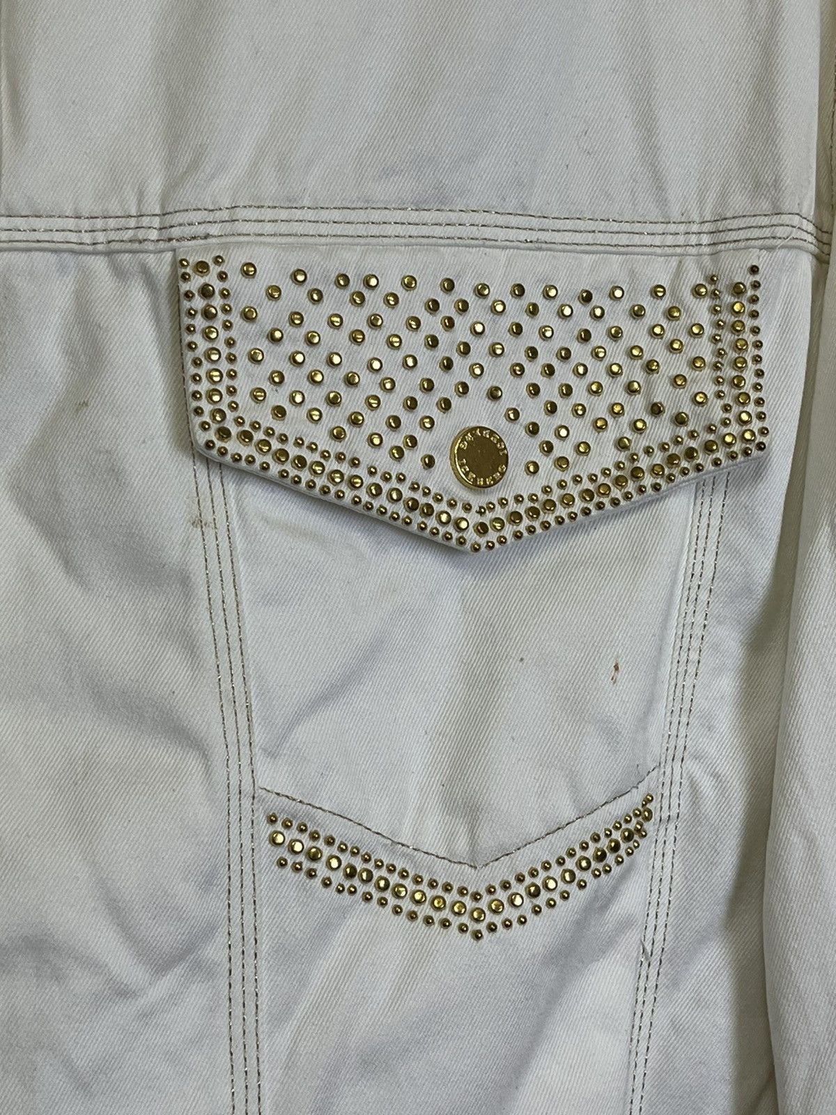 Iceberg VINTAGE 1992 ICEBERG STUDDED LOGO/BELT TRUCKER DENIM JACKET Size US L / EU 52-54 / 3 - 5 Thumbnail