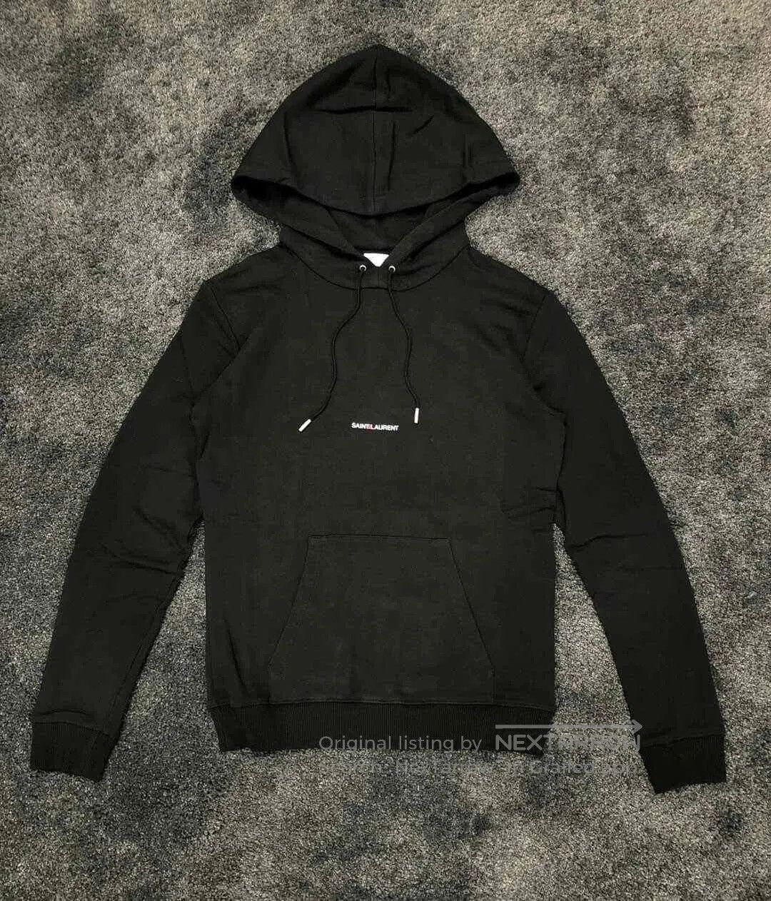 Saint Laurent Paris Saint Laurent Black Logo Hoodie. Size US M / EU 48-50 / 2 - 1 Thumbnail
