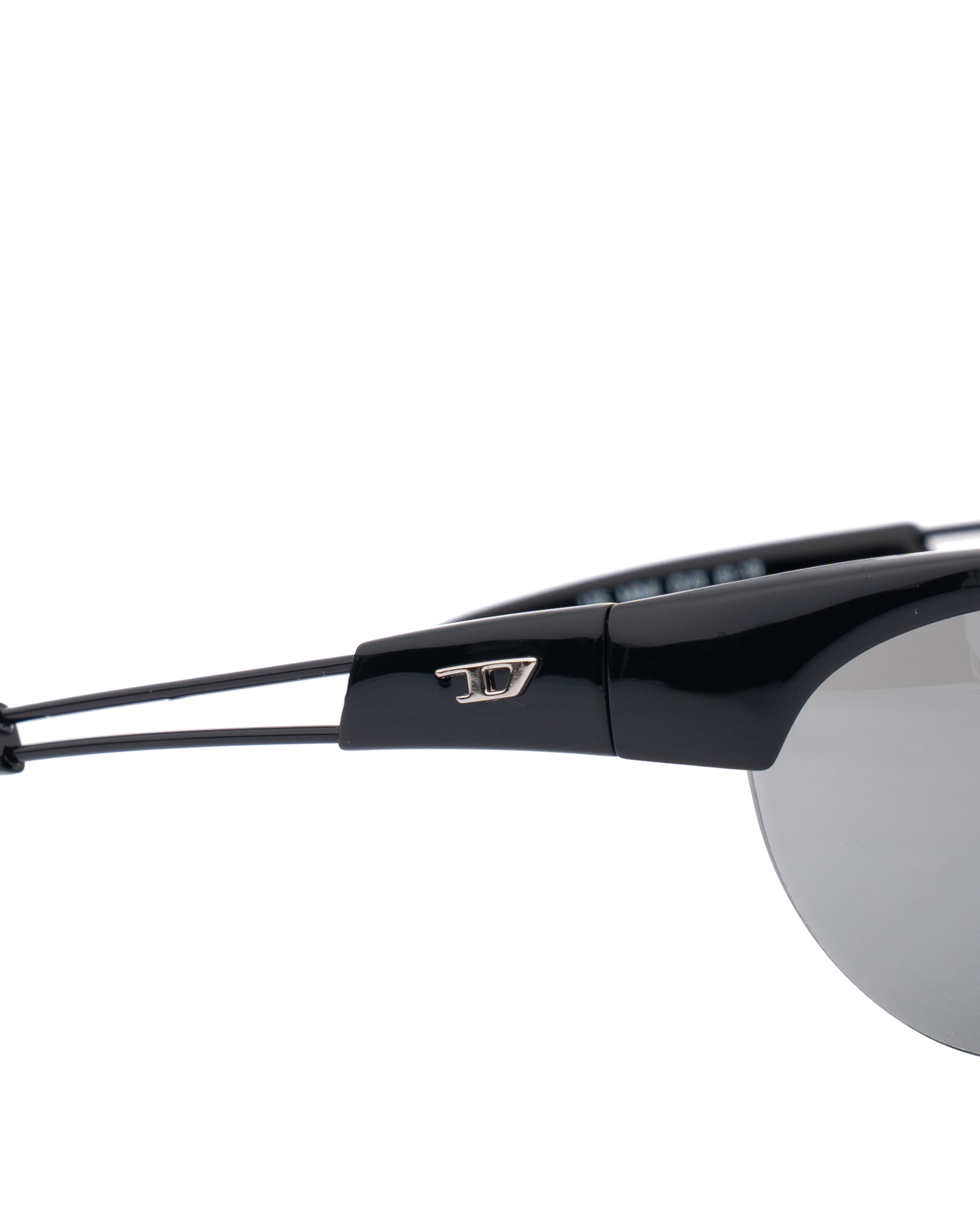 Diesel Diesel '90s Black Half-Rim Sport Sunglasses Light Lenses Size ONE SIZE - 2 Thumbnail