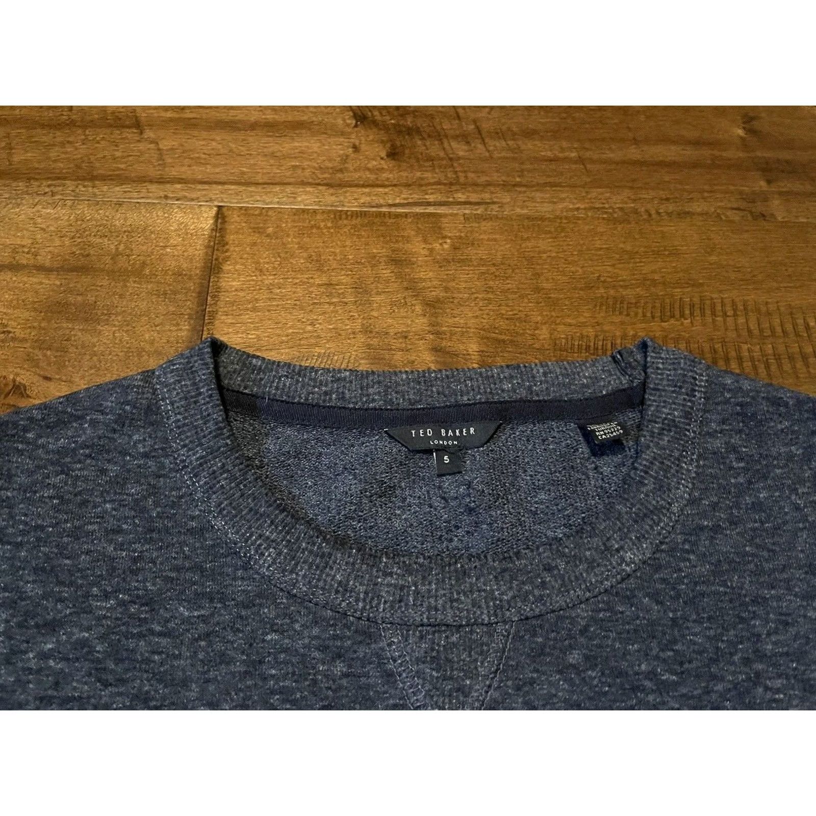 Ted Baker Ted Baker London Heather Blue Crewneck Pullover Sweatshirt Men L - Blue, Pullover, London Size US L / EU 52-54 / 3 - 2 Thumbnail