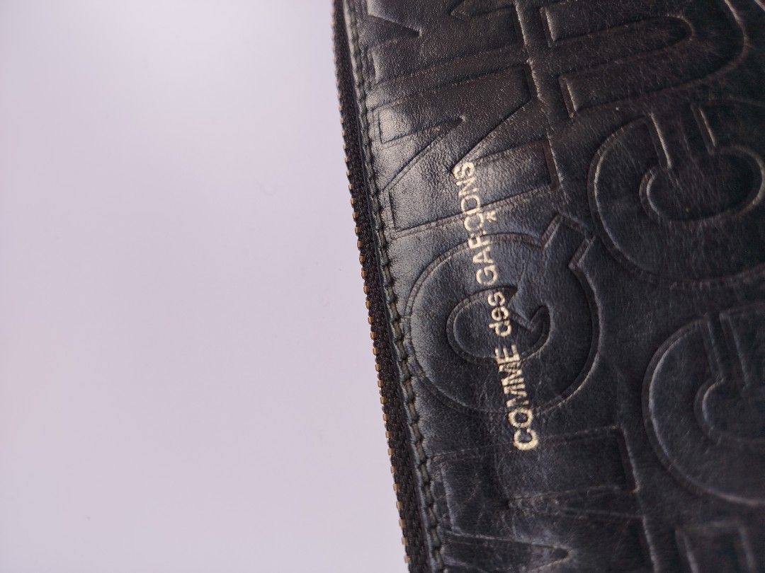 Comme des Garcons Comme des Garçons black leather coin purse/small zip pouch. Size ONE SIZE - 3 Thumbnail
