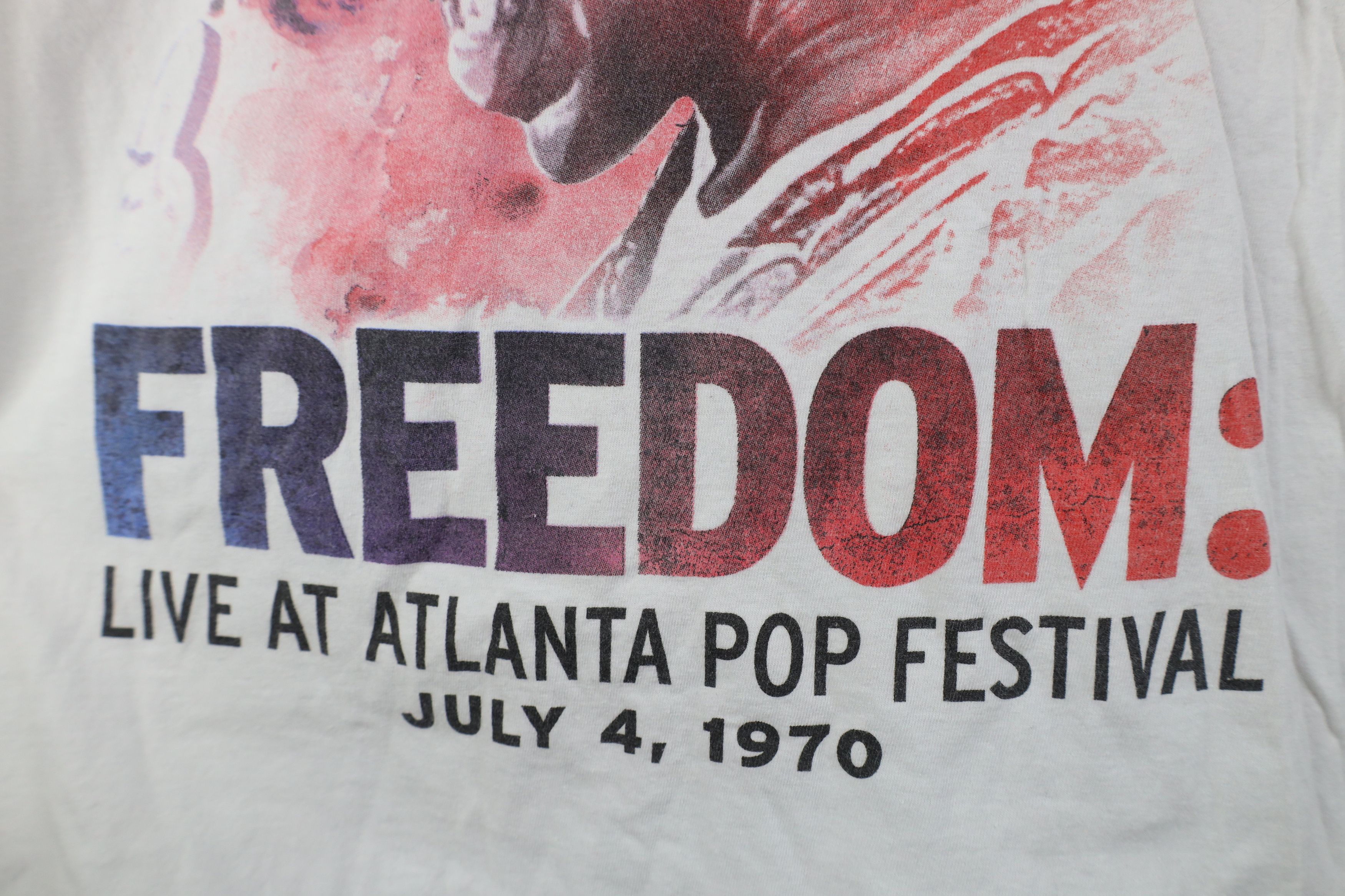 Vintage Retro Y2K 1970 Atlanta Pop Festival Jimi Hendrix T-Shirt Size M / US 6-8 / IT 42-44 - 5 Thumbnail