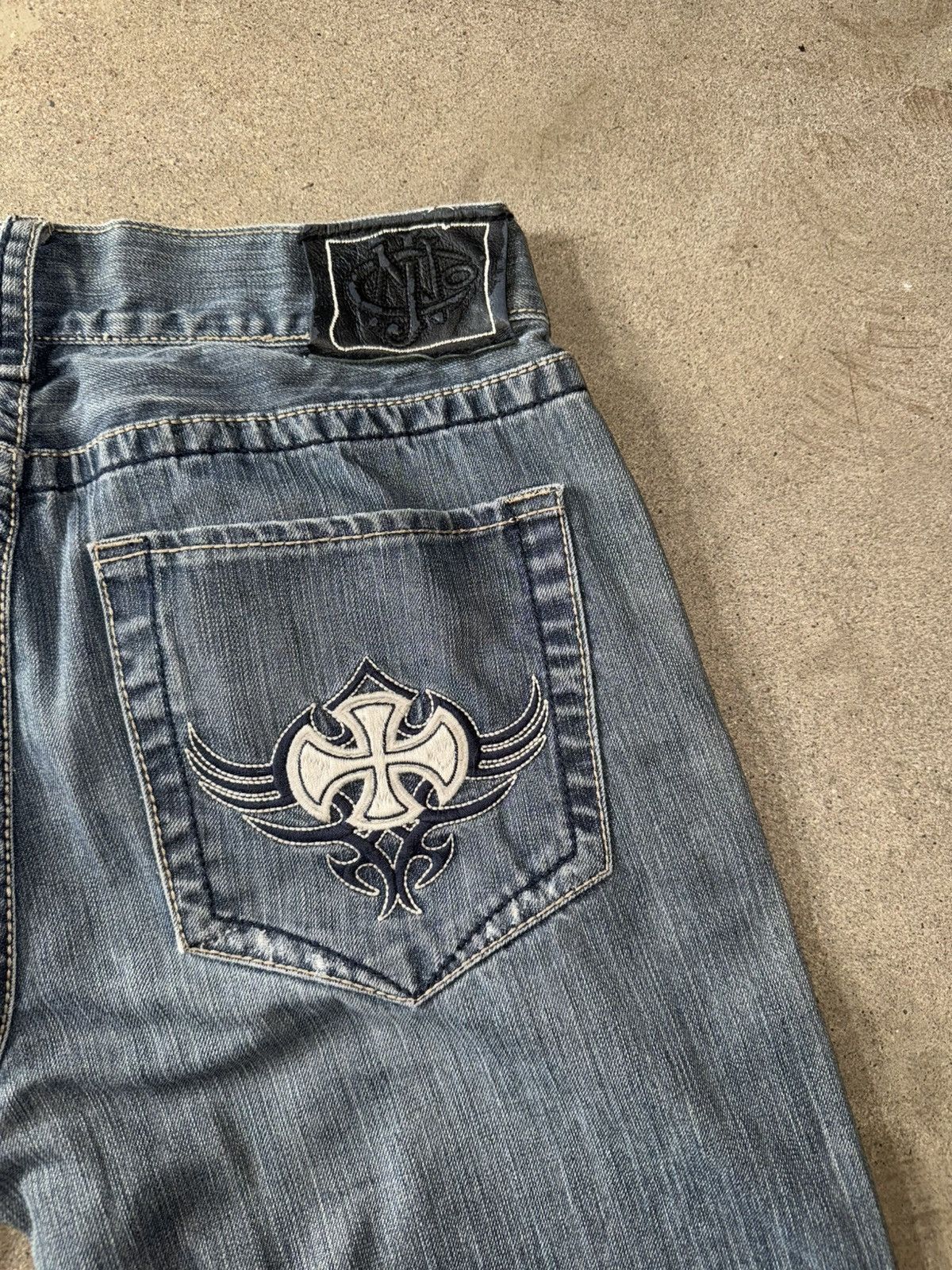 JNCO JNCO distressed cross sigil denim Size US 34 / EU 50 - 3 Thumbnail
