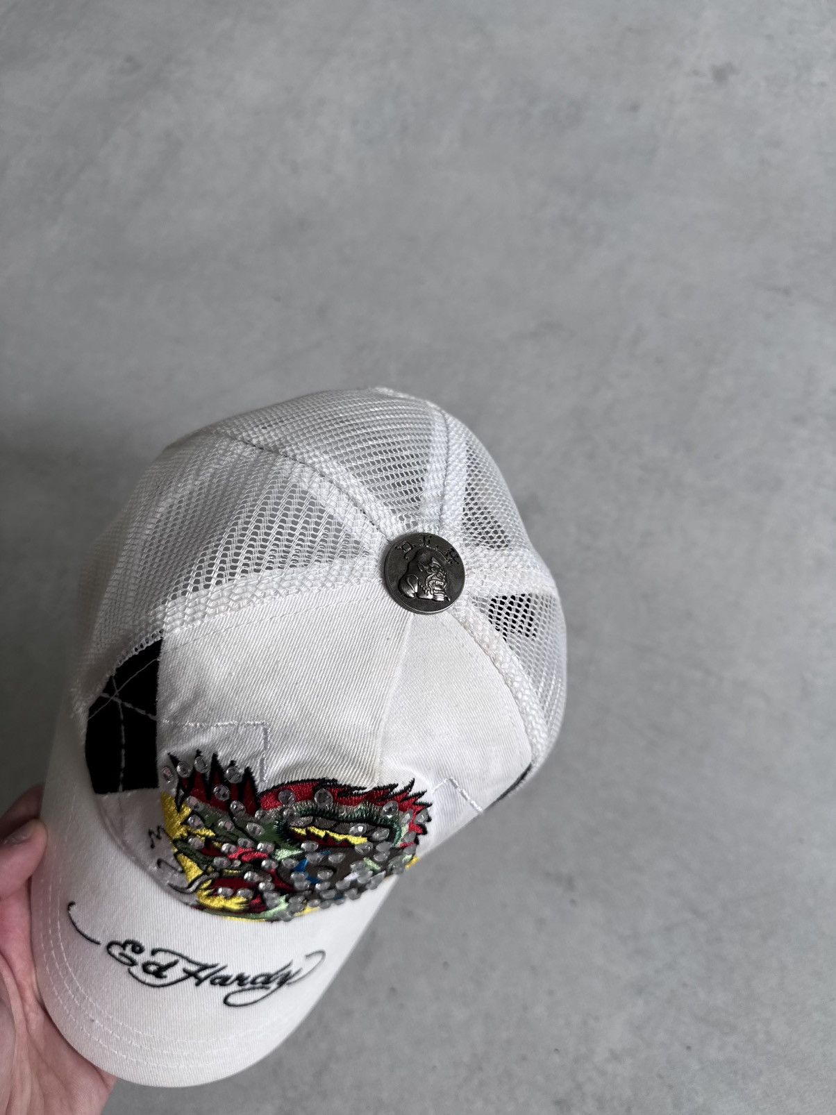 Ed Hardy Ed Hardy Vintage Y2K Unisex Regular Trucker Cap 00’s Vibe Size ONE SIZE - 6 Thumbnail