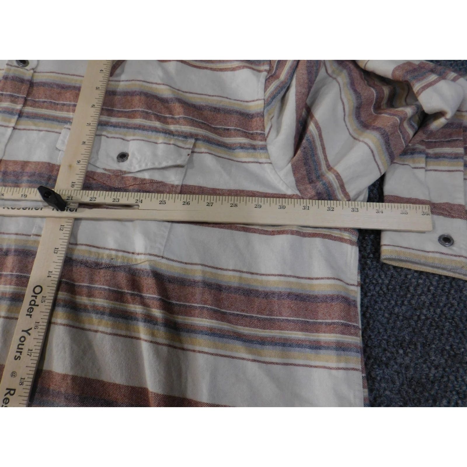 Levi's VINTAGE Levi's Shirt Mens 3XL Loose Fit Striped Ivory Button-Down Long Sleeve" Size US XXL / EU 58 / 5 - 6 Thumbnail