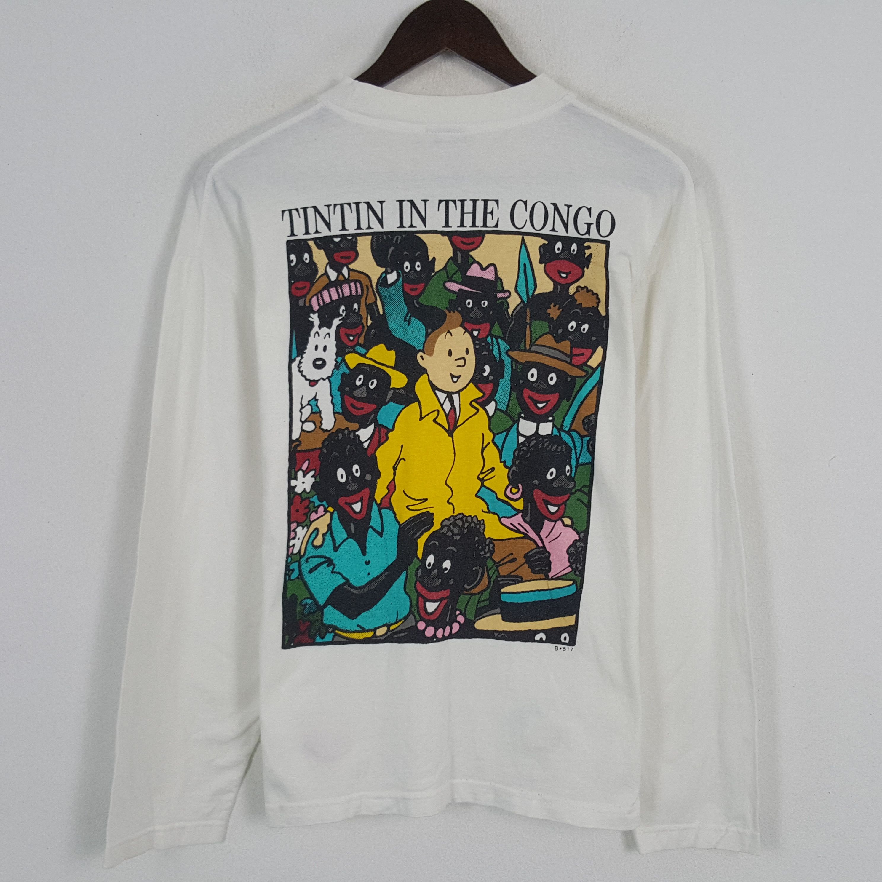 Vintage Vintage Tintin In The Congo Tshirt Size US L / EU 52-54 / 3 - 1 Thumbnail