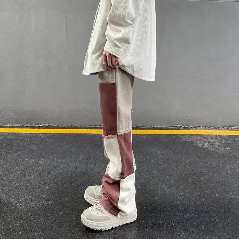 Japanese Brand Y2K Patchwork Grunge Baggy Trousers Jeans Streetwear Size US 34 / EU 50 - 4 Thumbnail