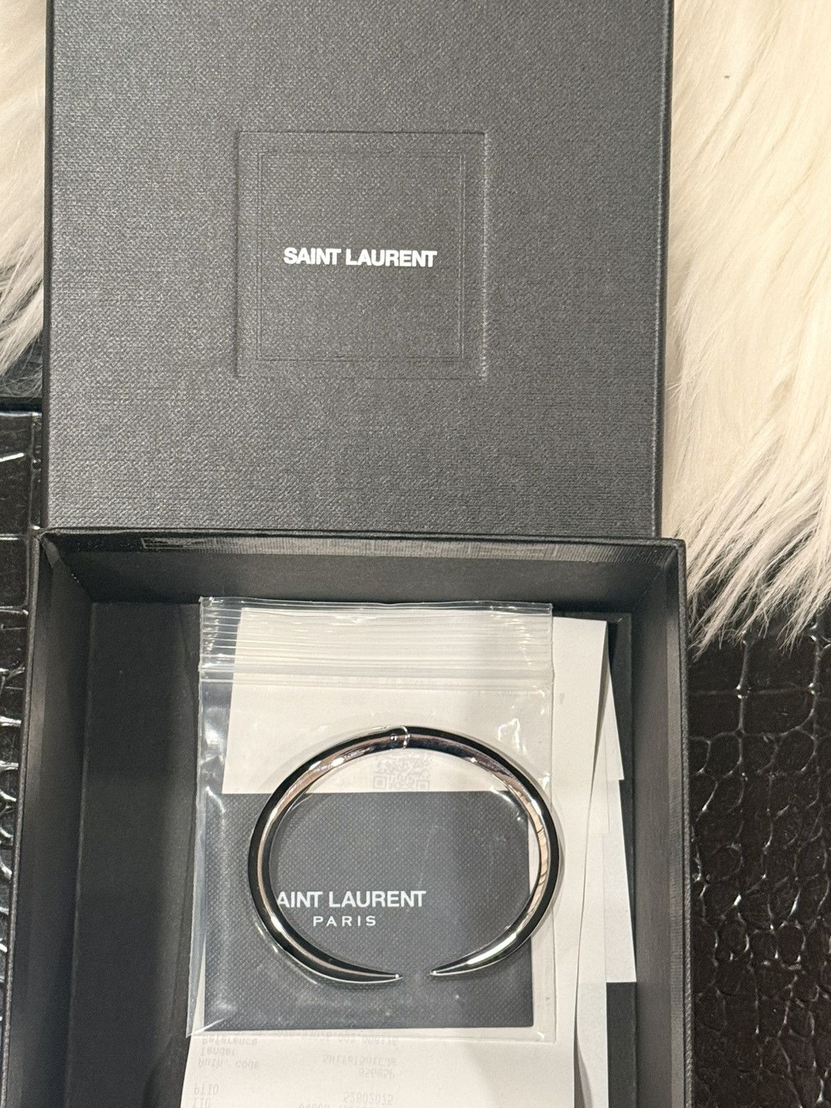 Brand New Saint Laurent YSL Claw Bracelet In Brass Metal