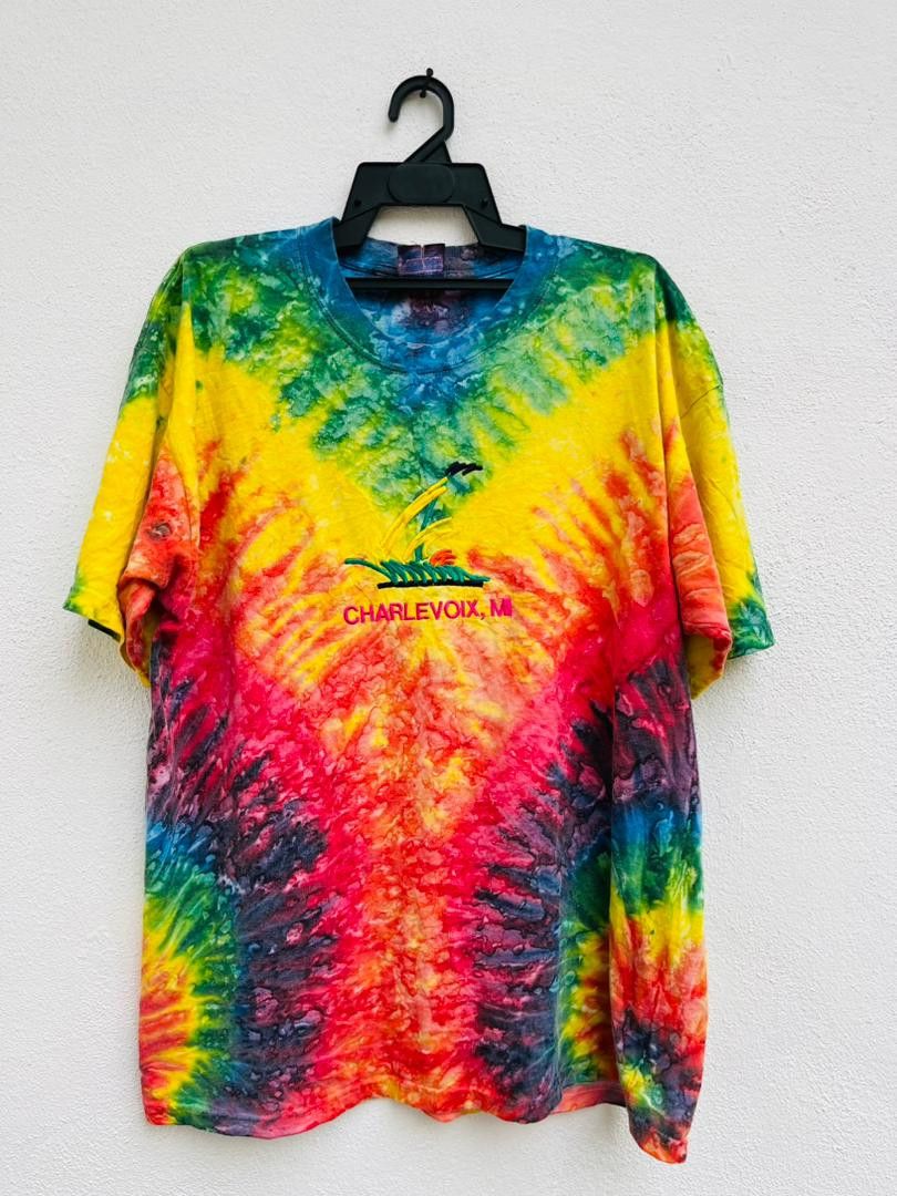 Vintage charlevoix MI Tie Die Streetwear Fashion Style