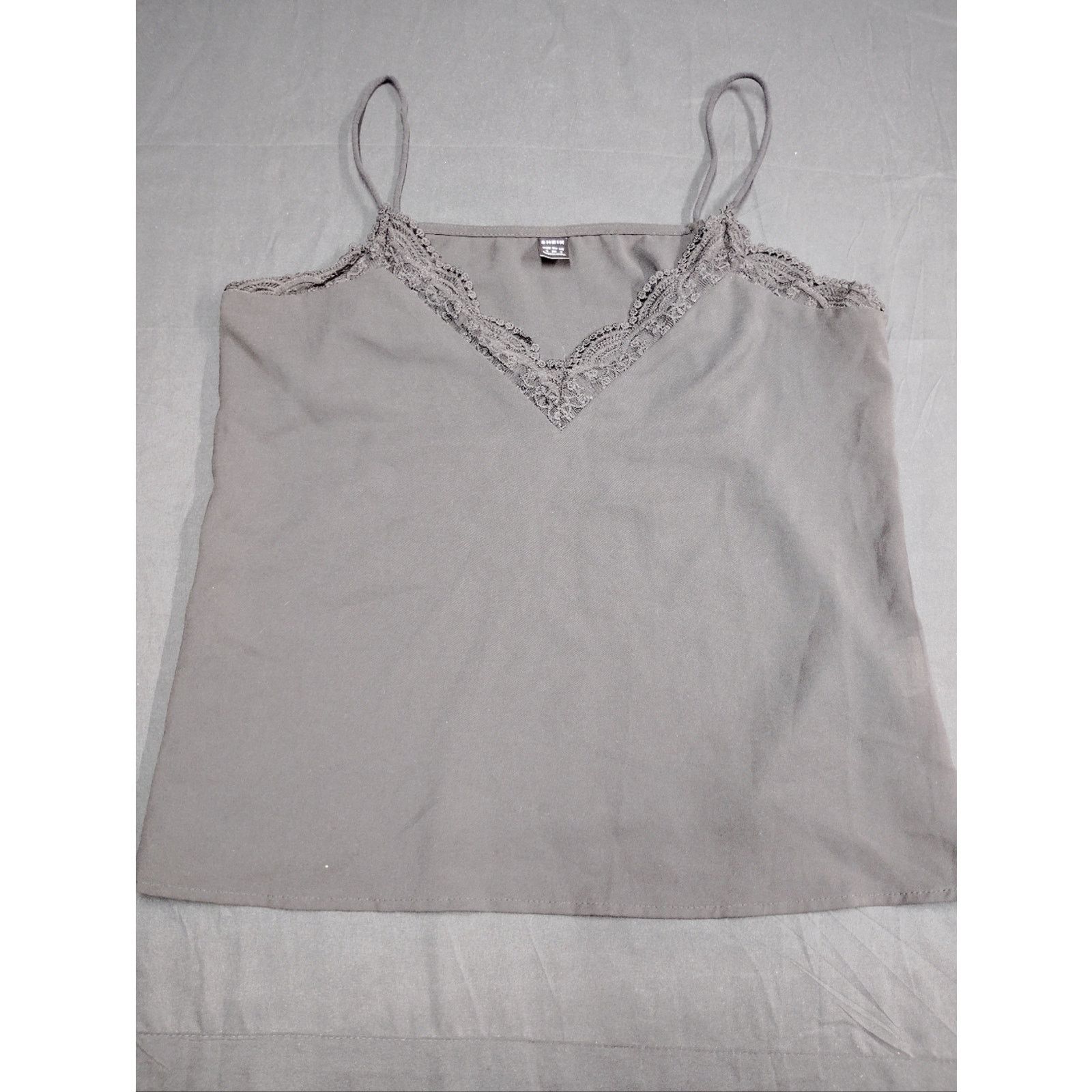 Shein SHEIN Lace Trim Spaghetti Strap Cami - Black Size S / US 4 / IT 40 - 1 Thumbnail
