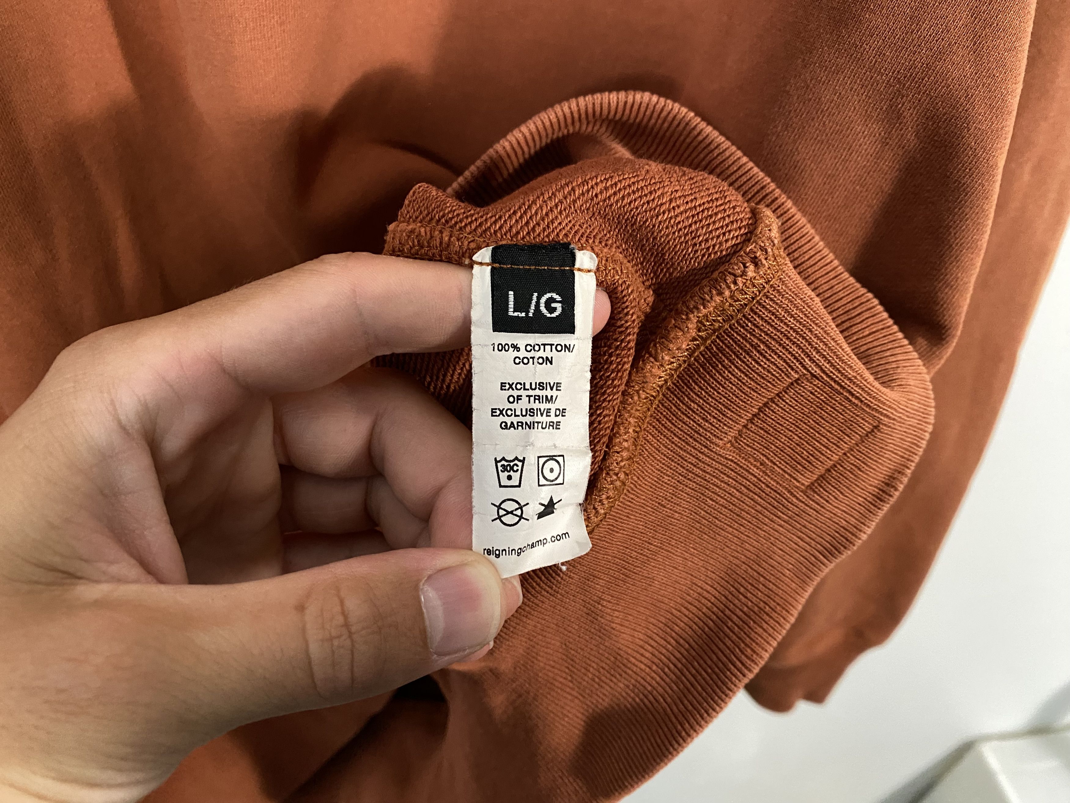 Reigning Champ Reigning Champ Oversized Terry Crewneck Burnt Orange Size US L / EU 52-54 / 3 - 5 Thumbnail