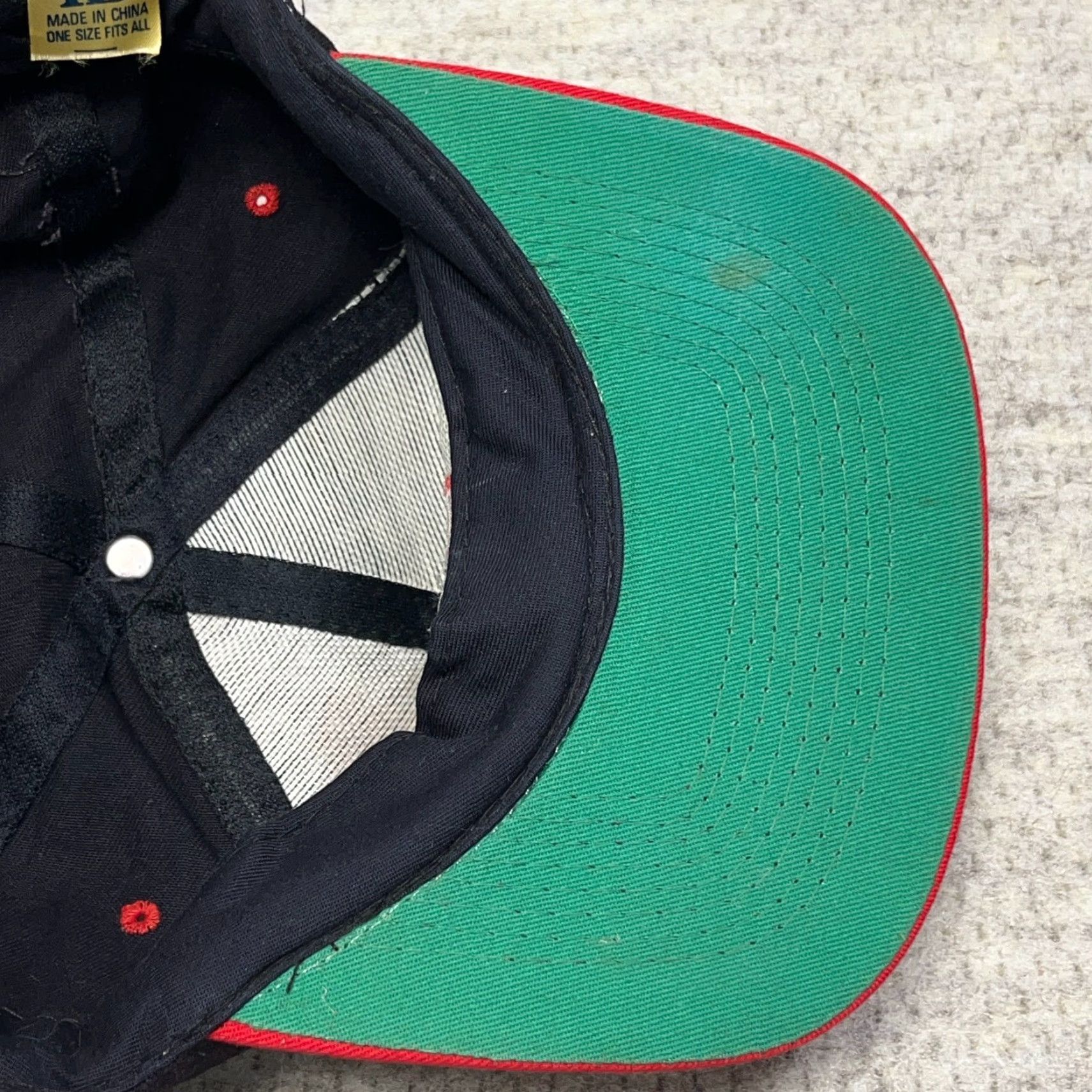 Vintage VINTAGE Coca Cola Hat Cap SnapBack Red Gray Script 90s Promo Always Bottle Logo Size ONE SIZE - 6 Thumbnail