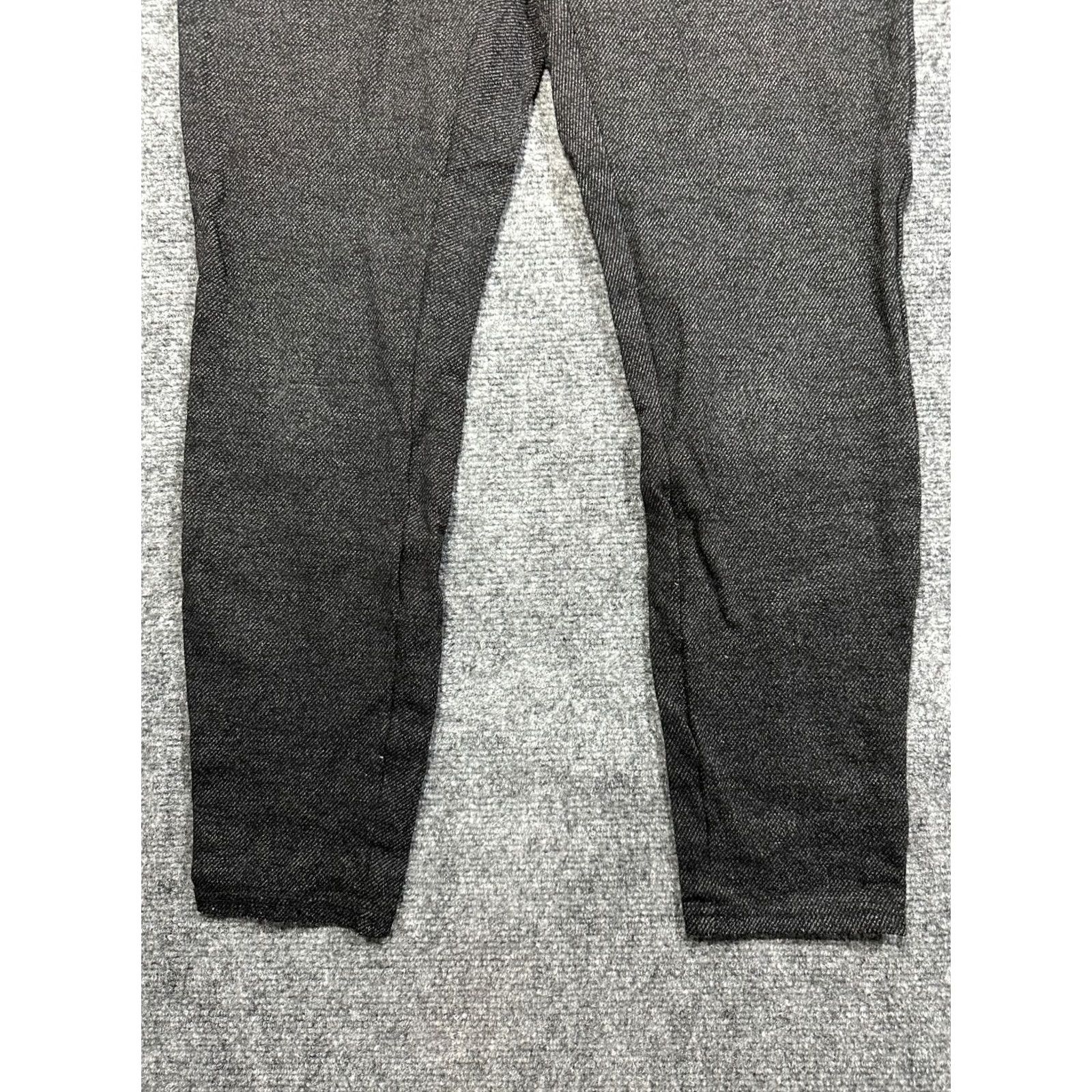 Ann Taylor Ann Taylor Pants Womens Medium Black Knit Tapered Stretch Pull On Flat Front Size 32" / US 10 / IT 46 - 2 Thumbnail