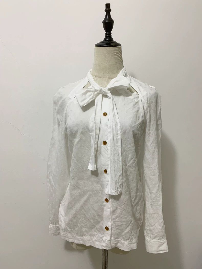 Vivienne Westwood Vivienne Westwood White polka dot shoulder openwork bow sh Size M / US 6-8 / IT 42-44 - 2 Thumbnail