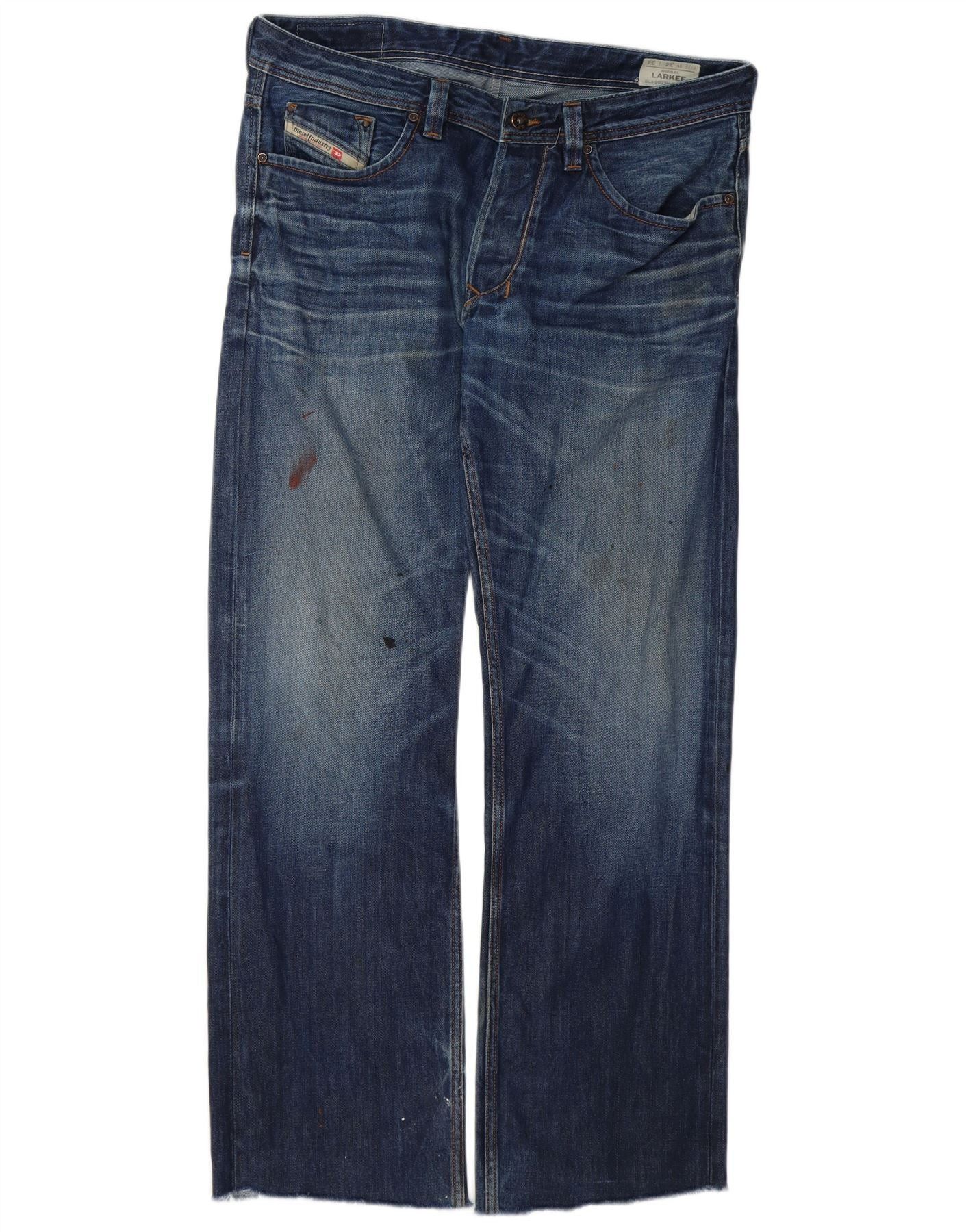 Diesel Mens Larkee Straight Jeans W34 L30 Blue Cotton Size US 34 / EU 50 - 1 Thumbnail