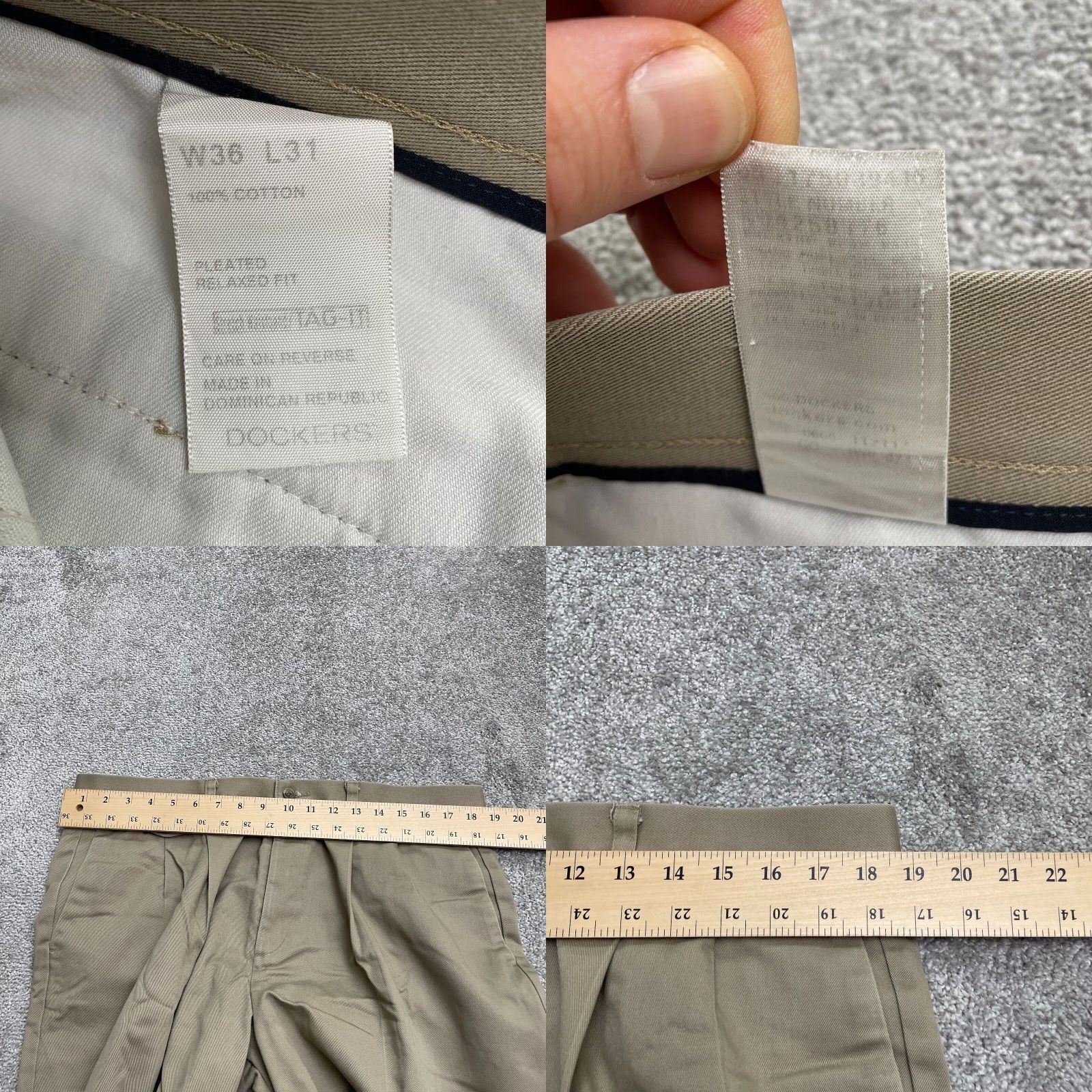 Dockers DOCKERS Pants Khakis Relaxed Fit Straight Leg Mens 36x31 Brown Casual Vintage: No Size US 36 / EU 52 - 8 Thumbnail