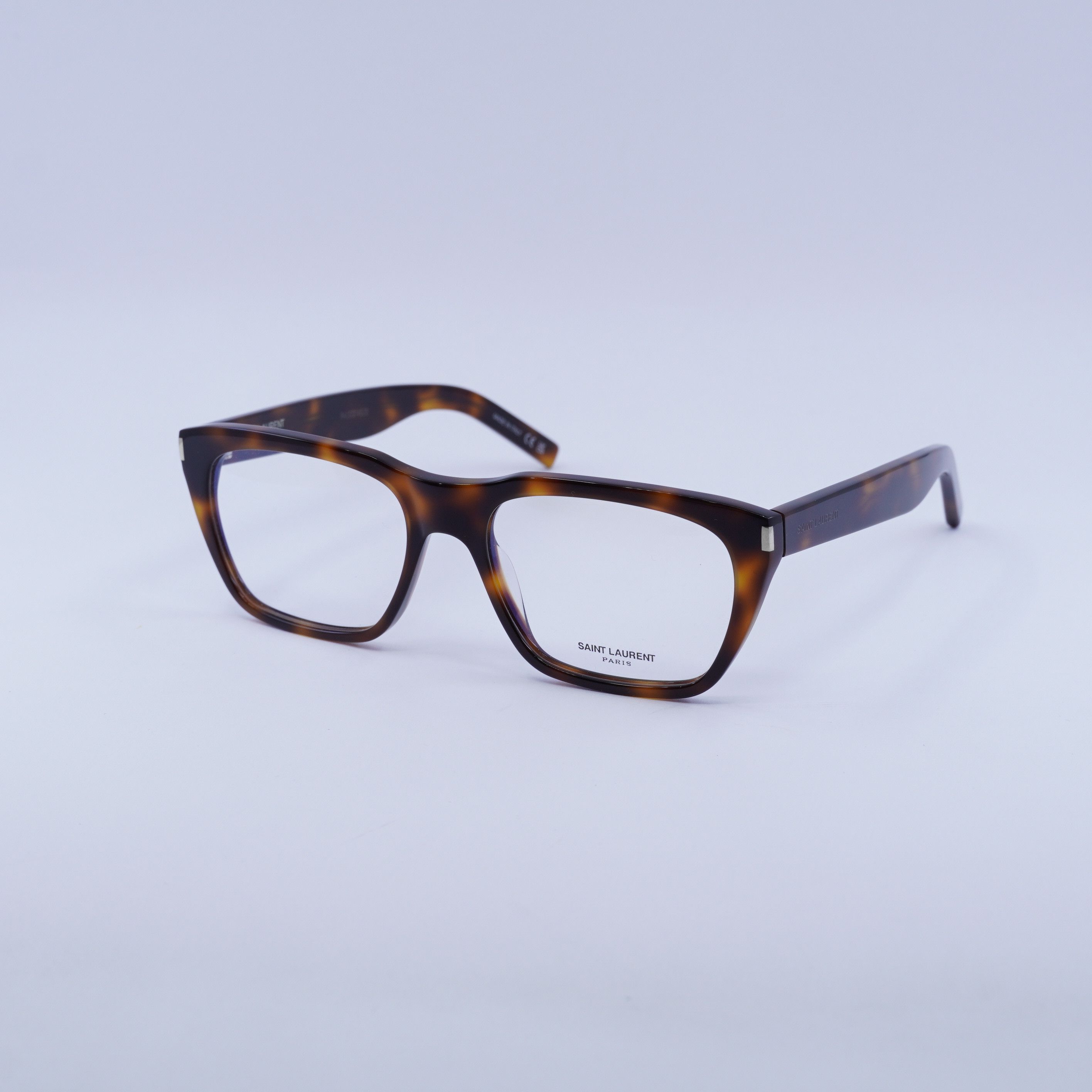 Saint Laurent Paris Saint Laurent SL598OPT 003 Eyeglasses Havana 56mm Rectangle Size ONE SIZE - 9 Thumbnail