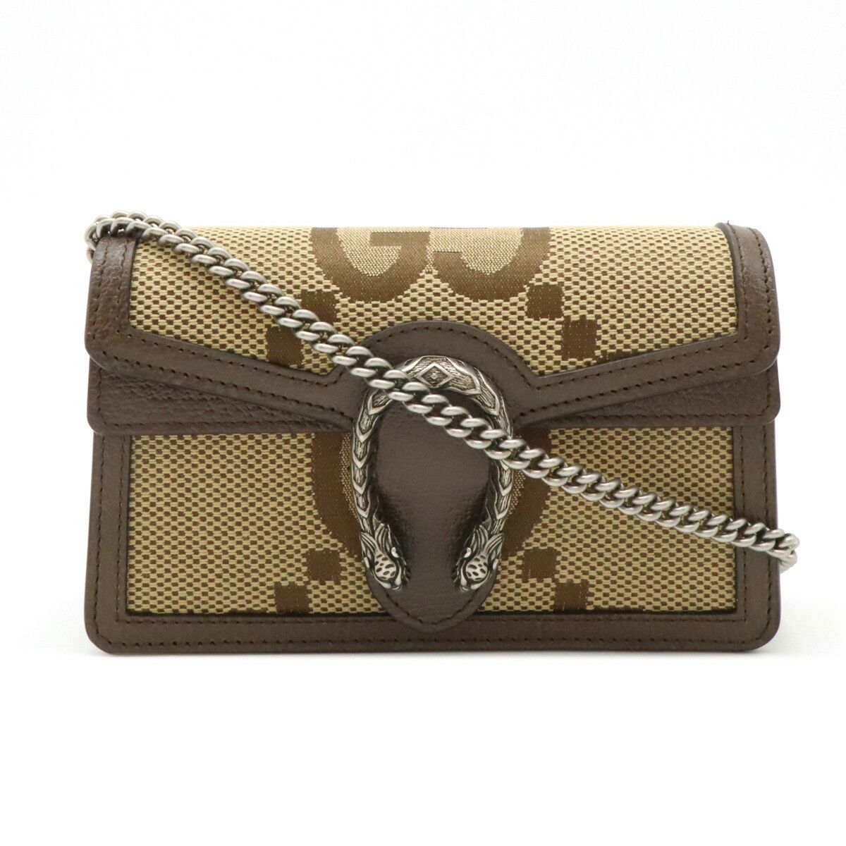 Gucci Gucci Dionysus Jumbo GG Canvas 2Way Shoulder Bag Textile Shoulder Bag 476432 Duty Free For Usa in Beige, Women's
