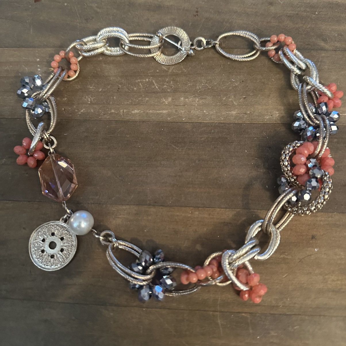 Other Chunky link woven crystal dangles necklace Size ONE SIZE - 2 Thumbnail